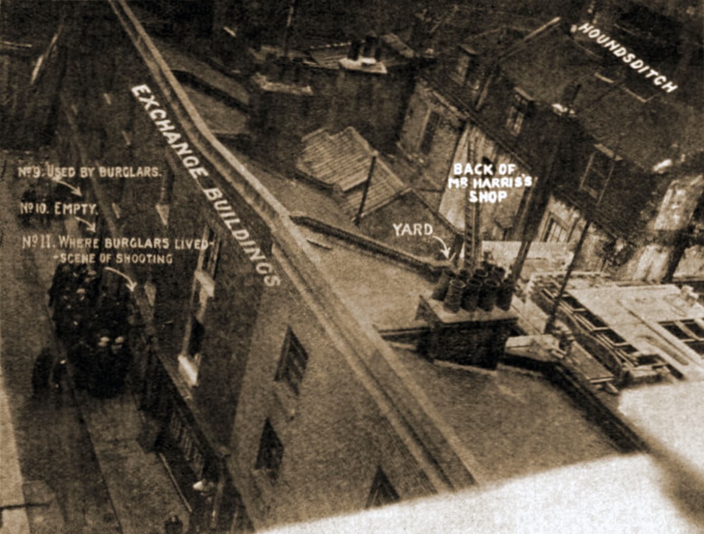 Scene of the 1910 Houndsditch robbery