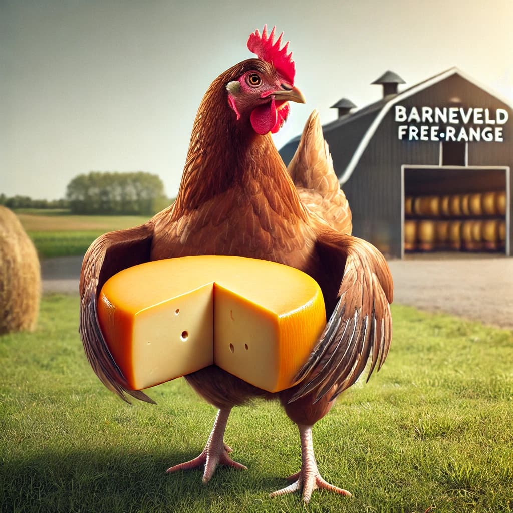 Barneveldse kip met goudse kaas