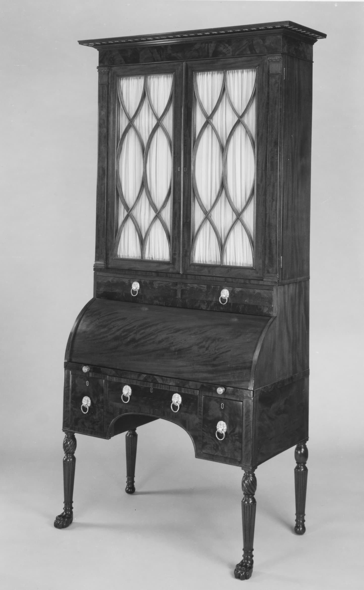 Cylinder Desk and Bookcase MET 238718