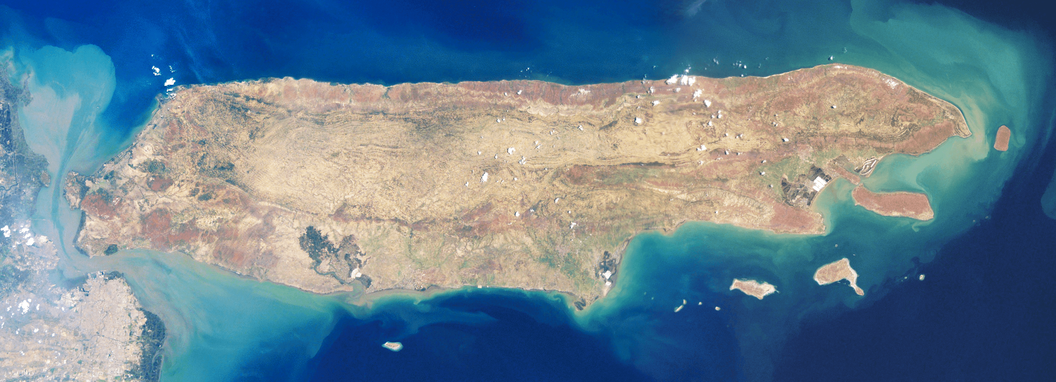 Satellite image of Madura Island