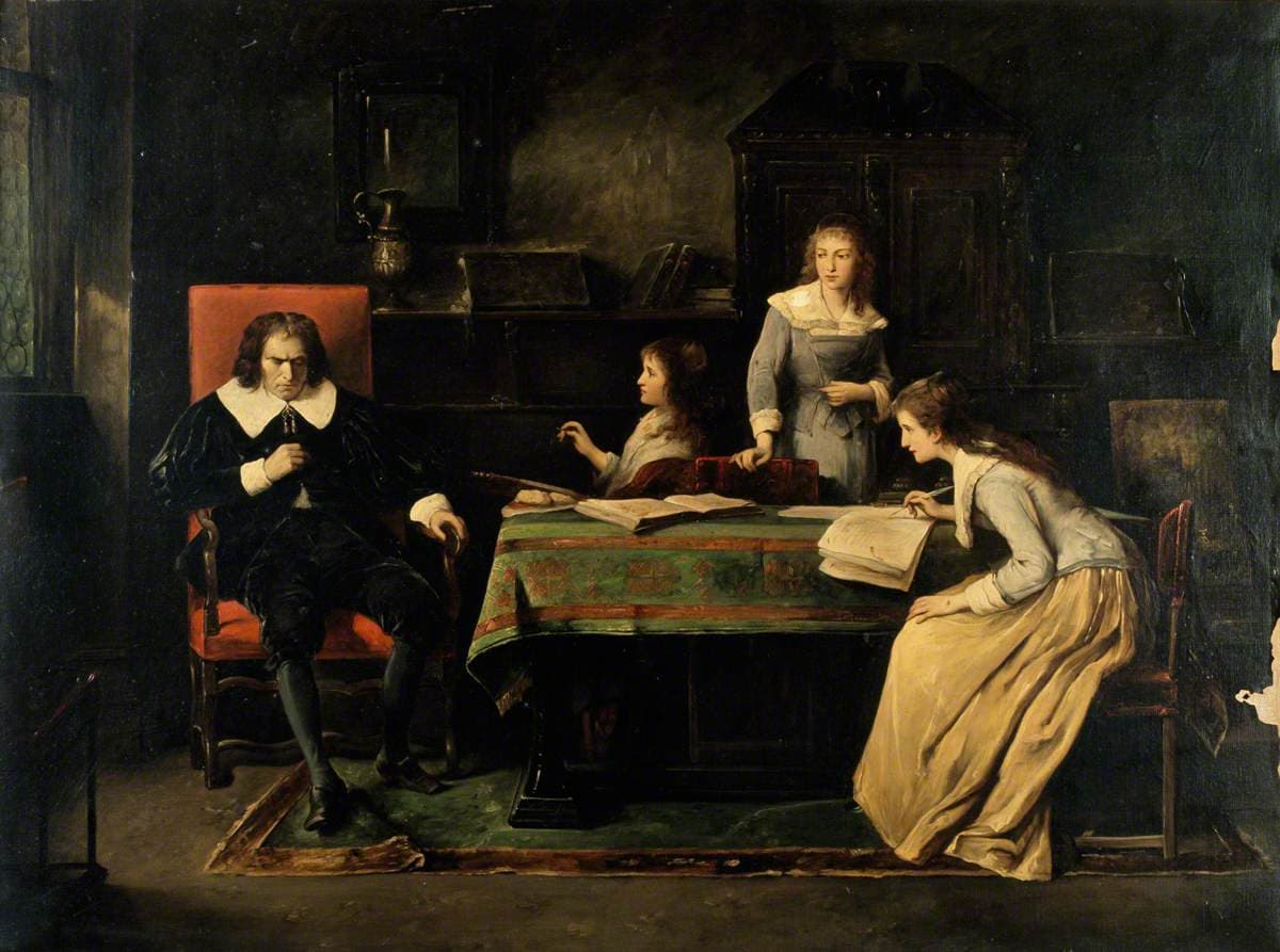 Milton dictating Paradise Lost