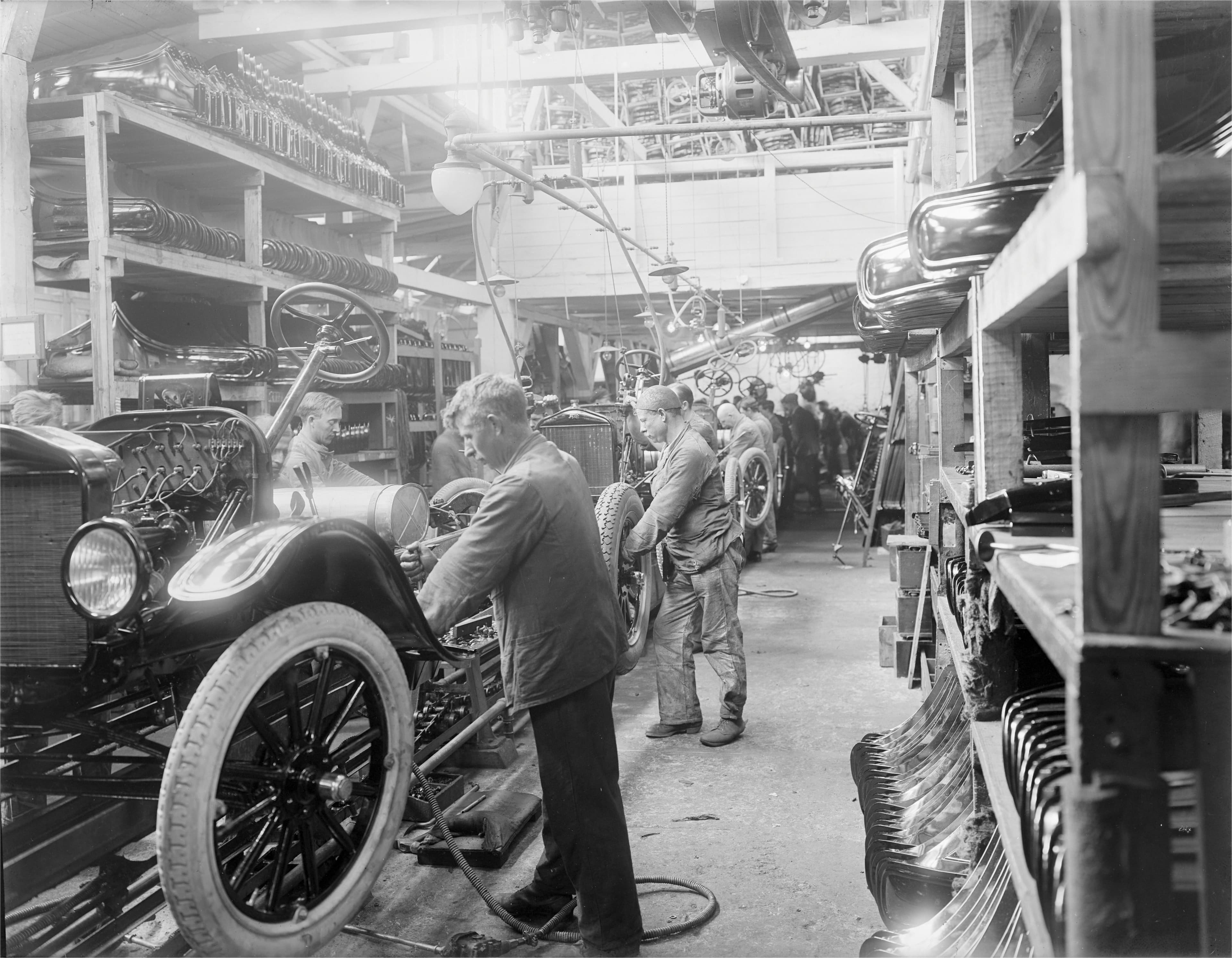 Ford assembly line in Copenhagen 1923