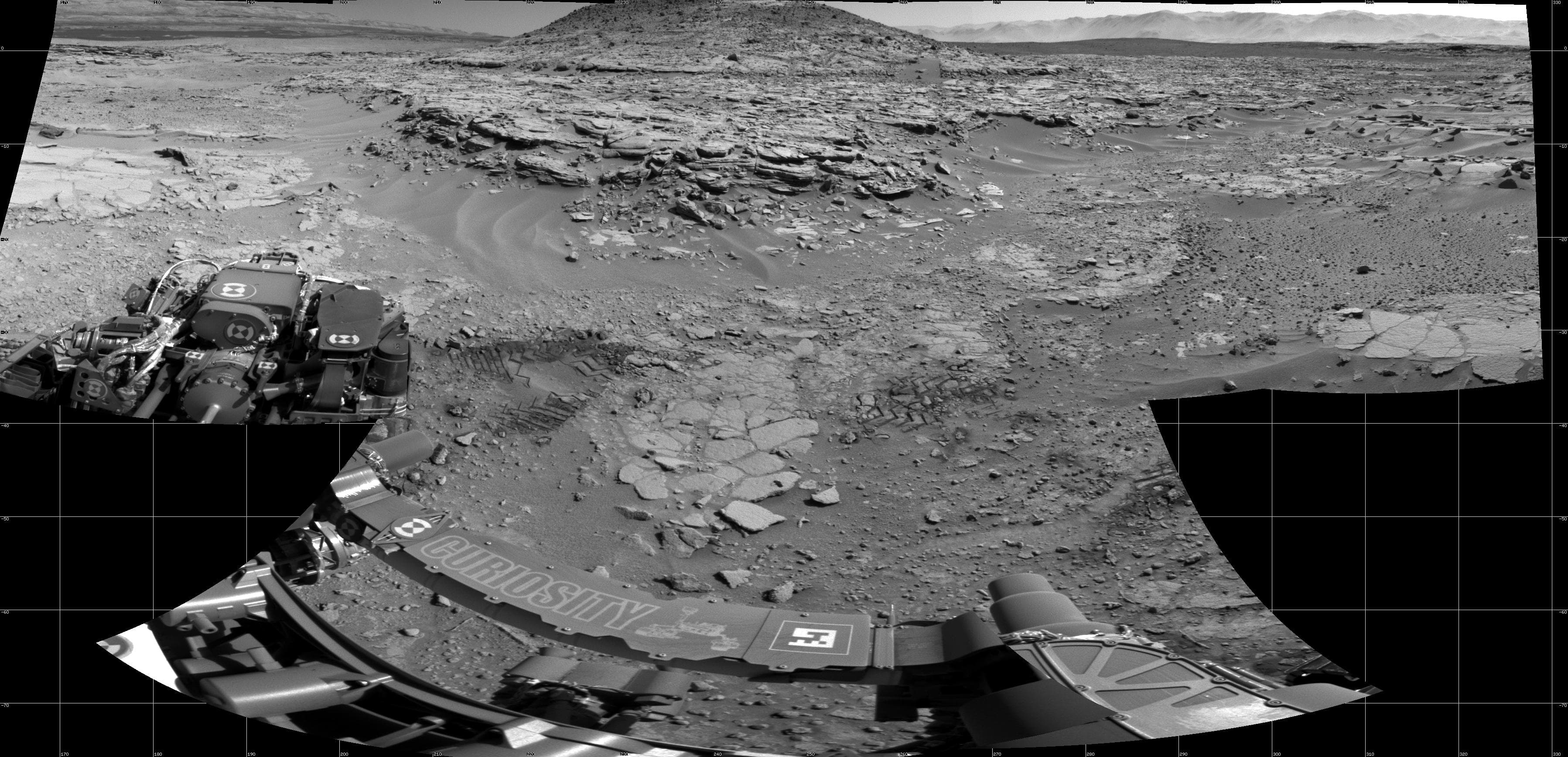 Aeolis, mons, gale