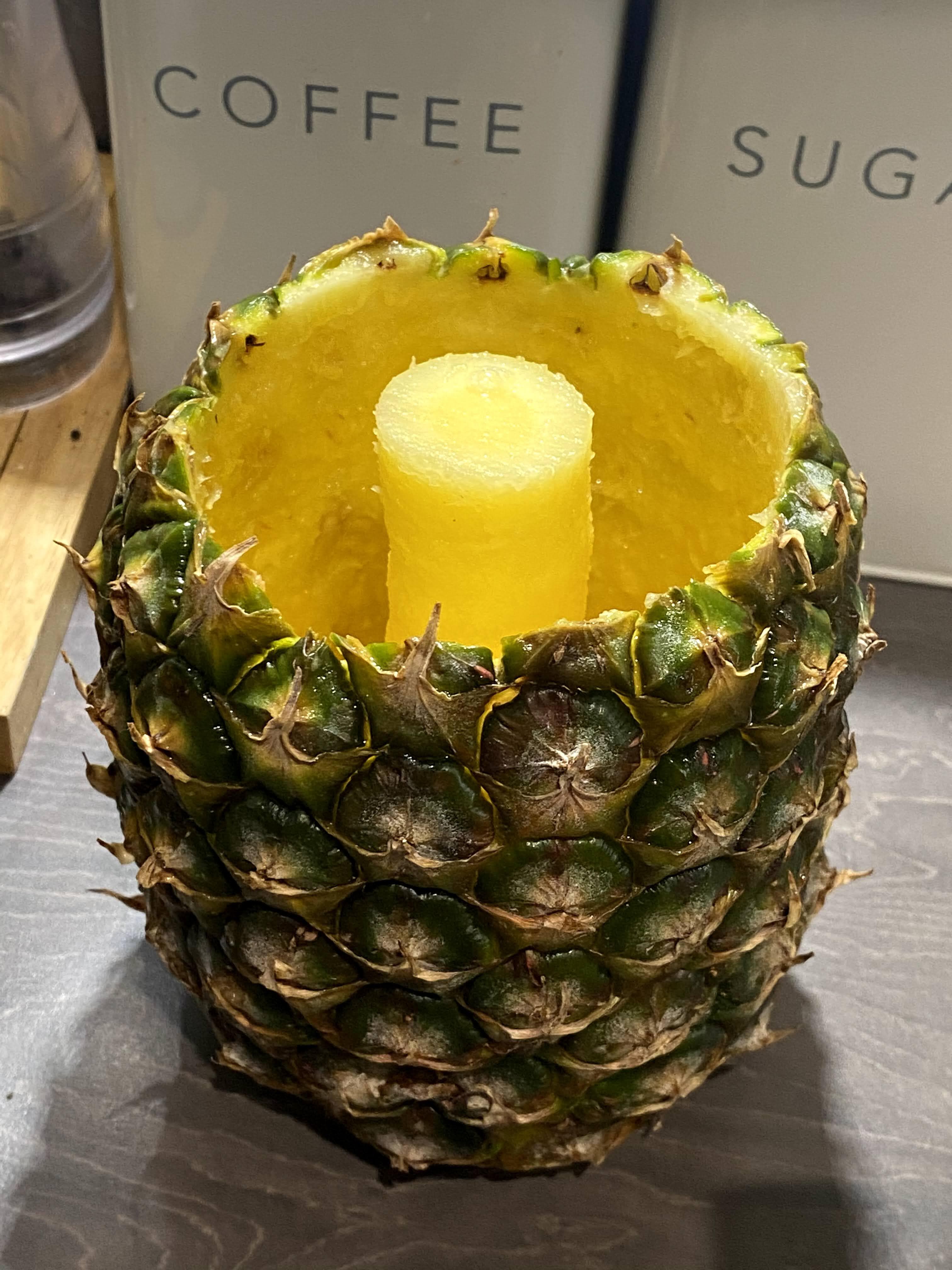 Hollowed Pineapple Core Removed