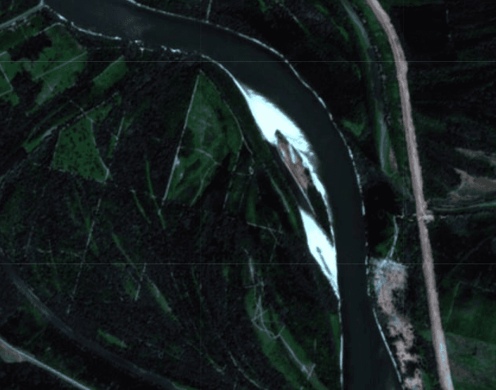 Satellite view of Luminska island