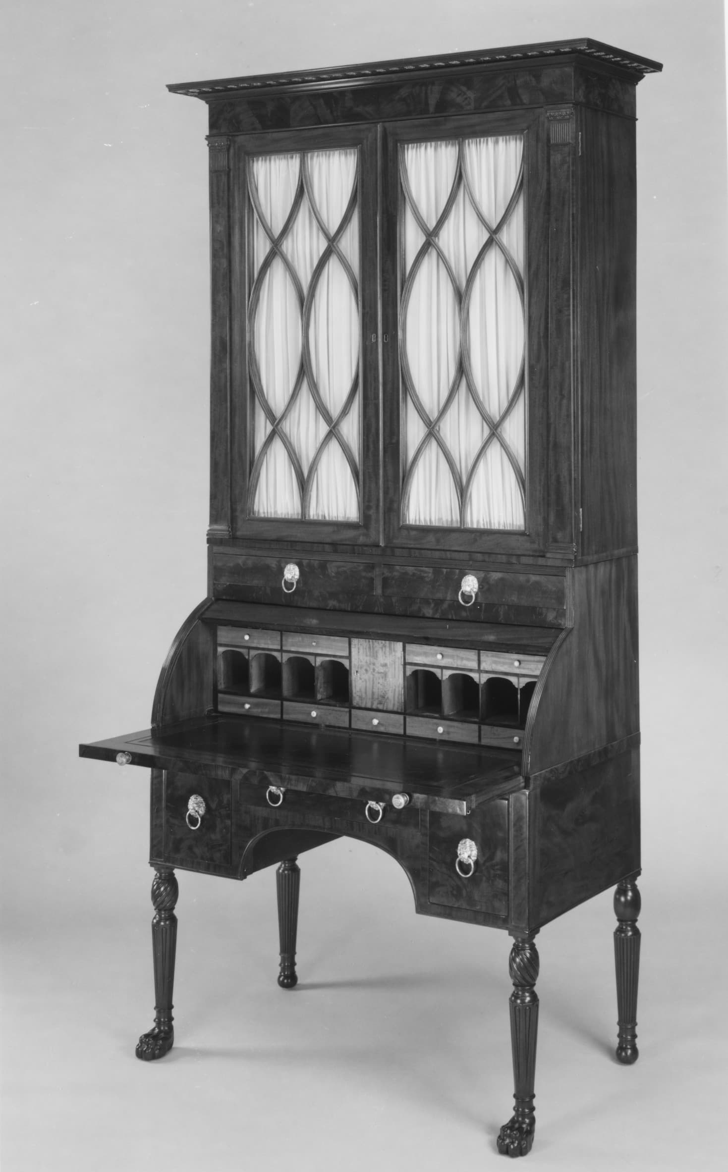 Cylinder Desk and Bookcase MET 238719