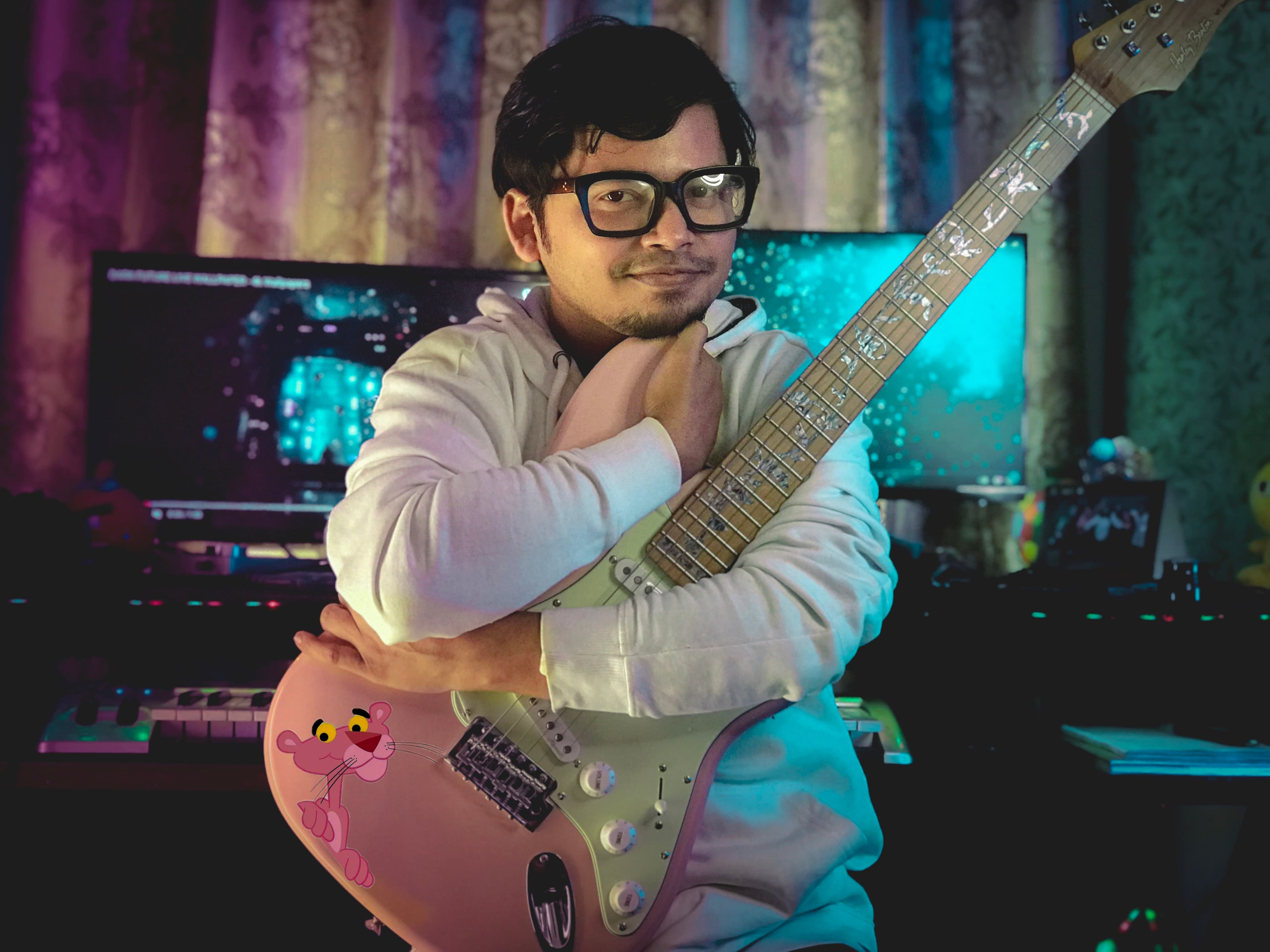 Saleh Samee Musician Pink Panther Guitar