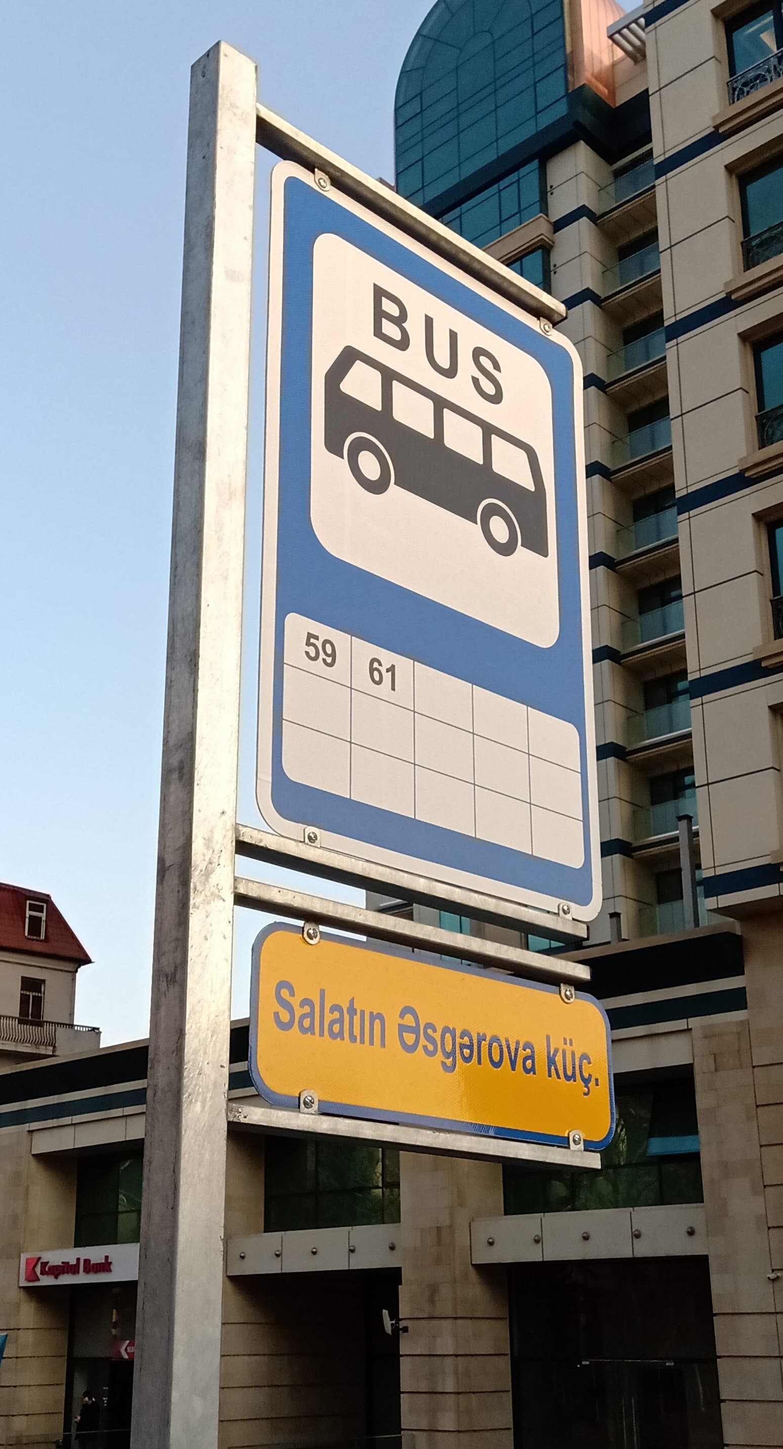 Bus stop at Salatin Asgarova