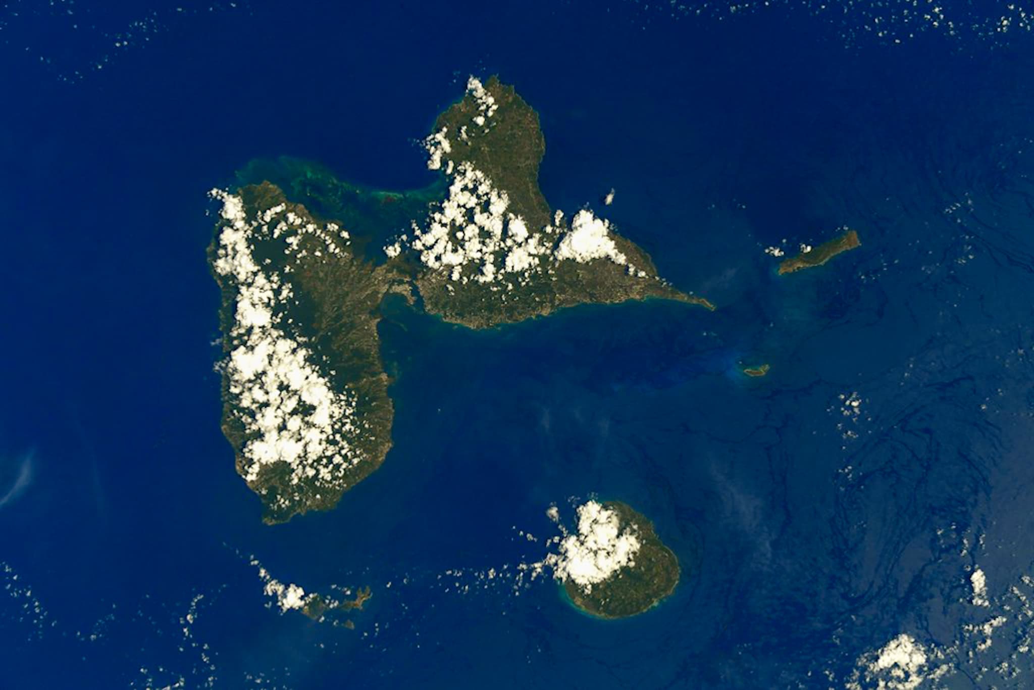 Satellite photo of Guadeloupe