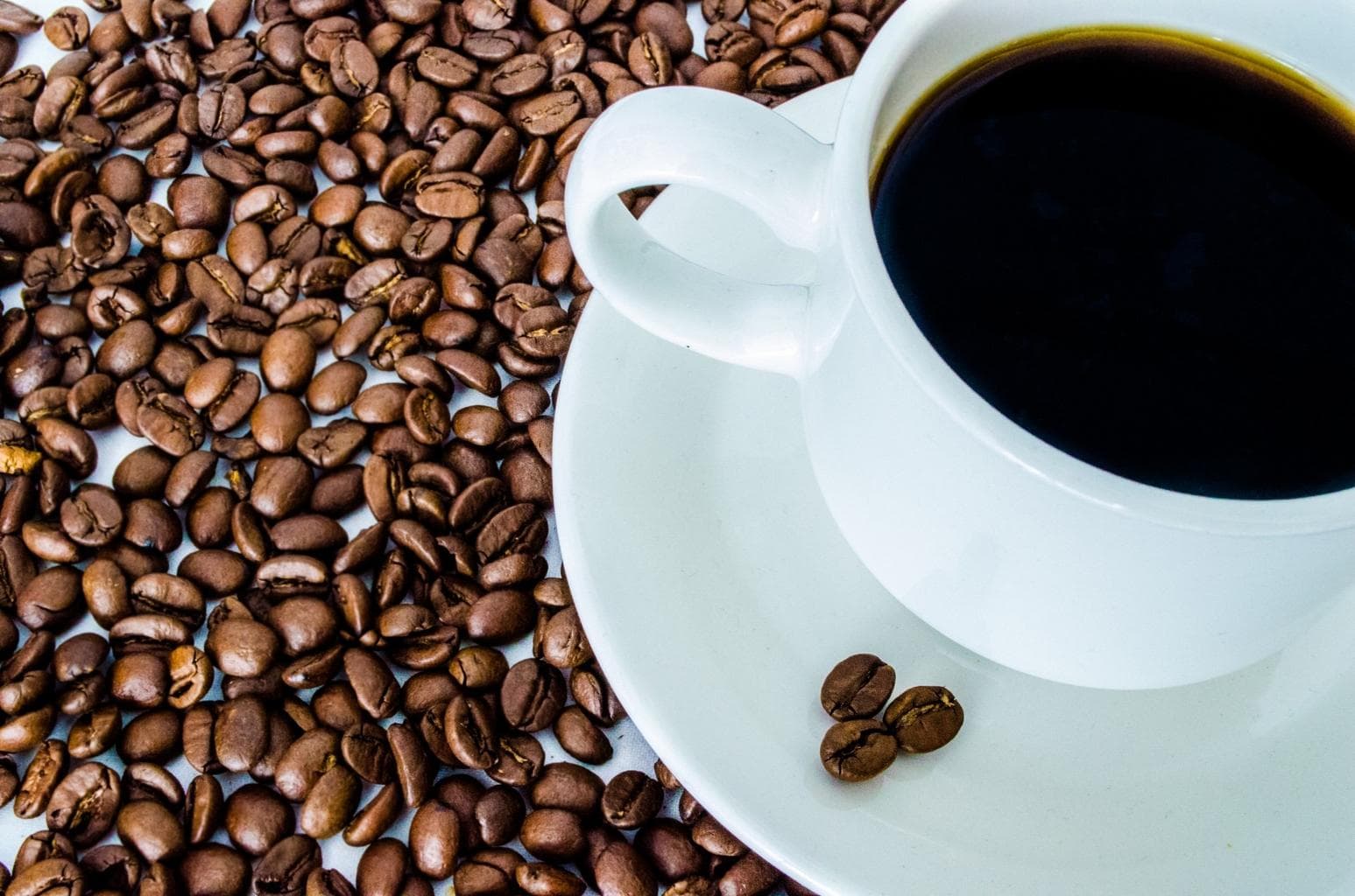 Coffee cup and coffee bean
