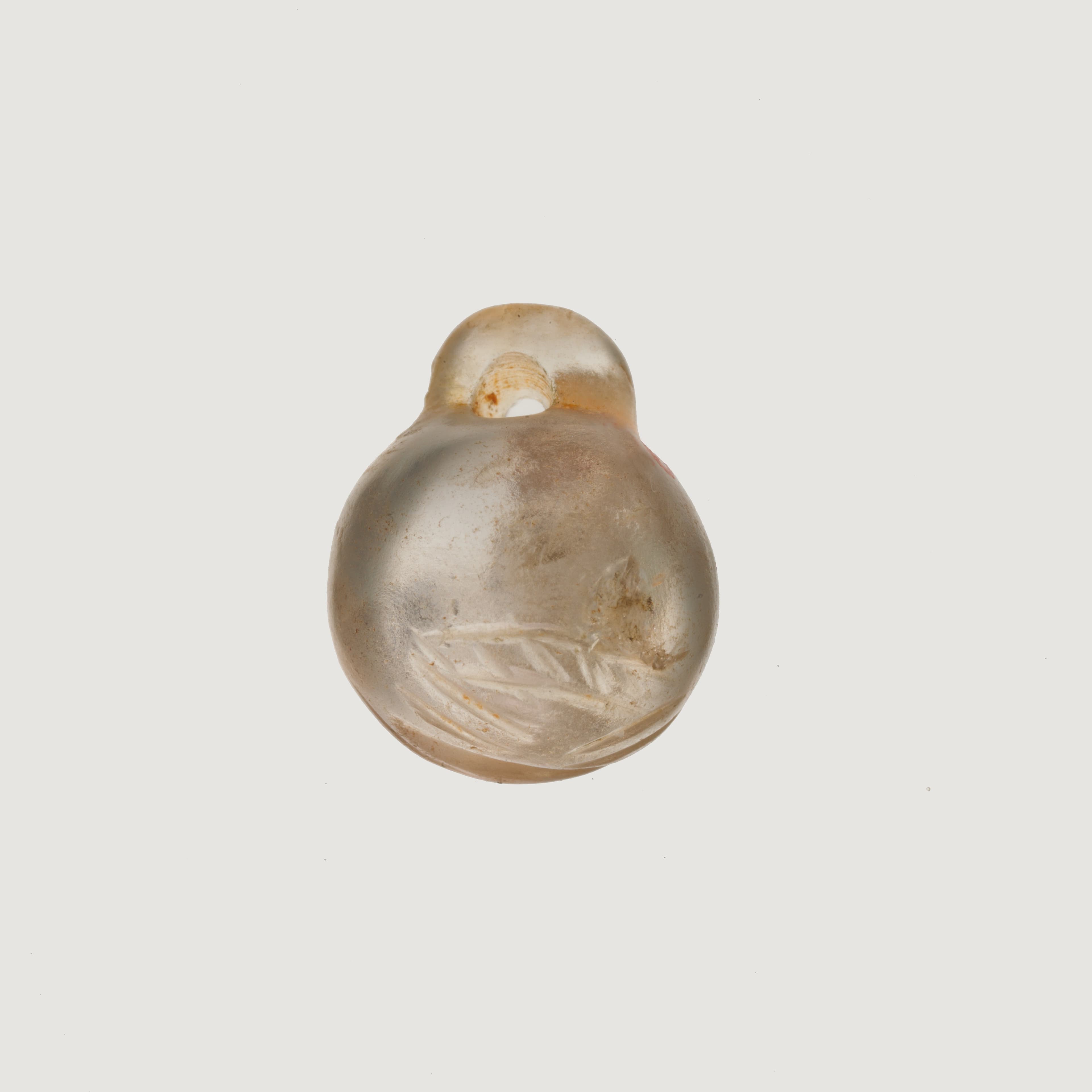 Rock crystal bead with striations MET DP113087