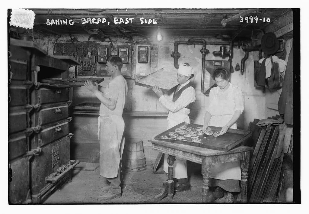 Baking bread, east side (LOC)