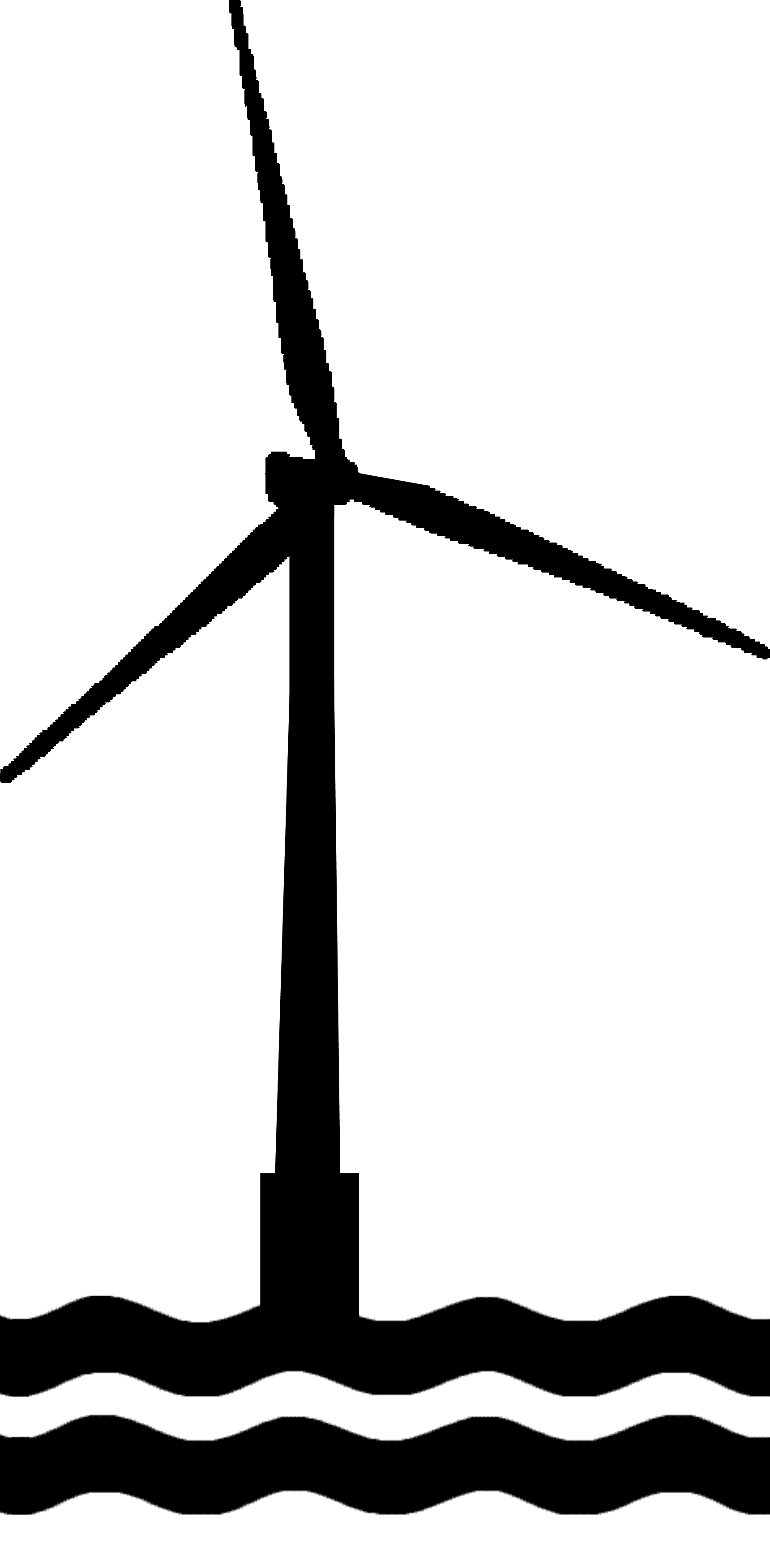 Marine offshore wind turbine icon