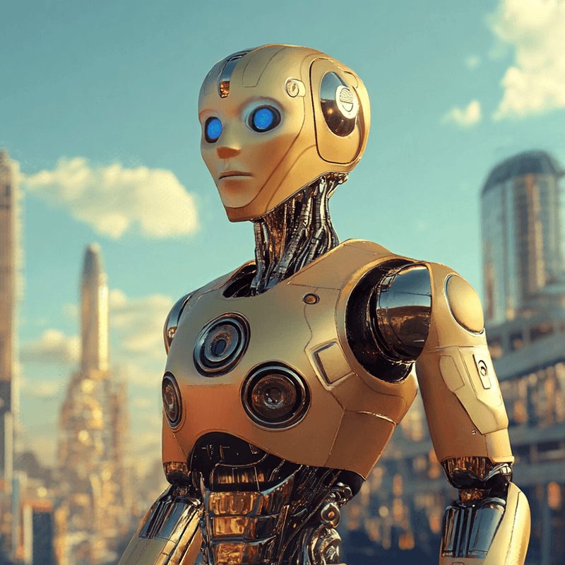 Isaac Asimovs robot by Vishchun