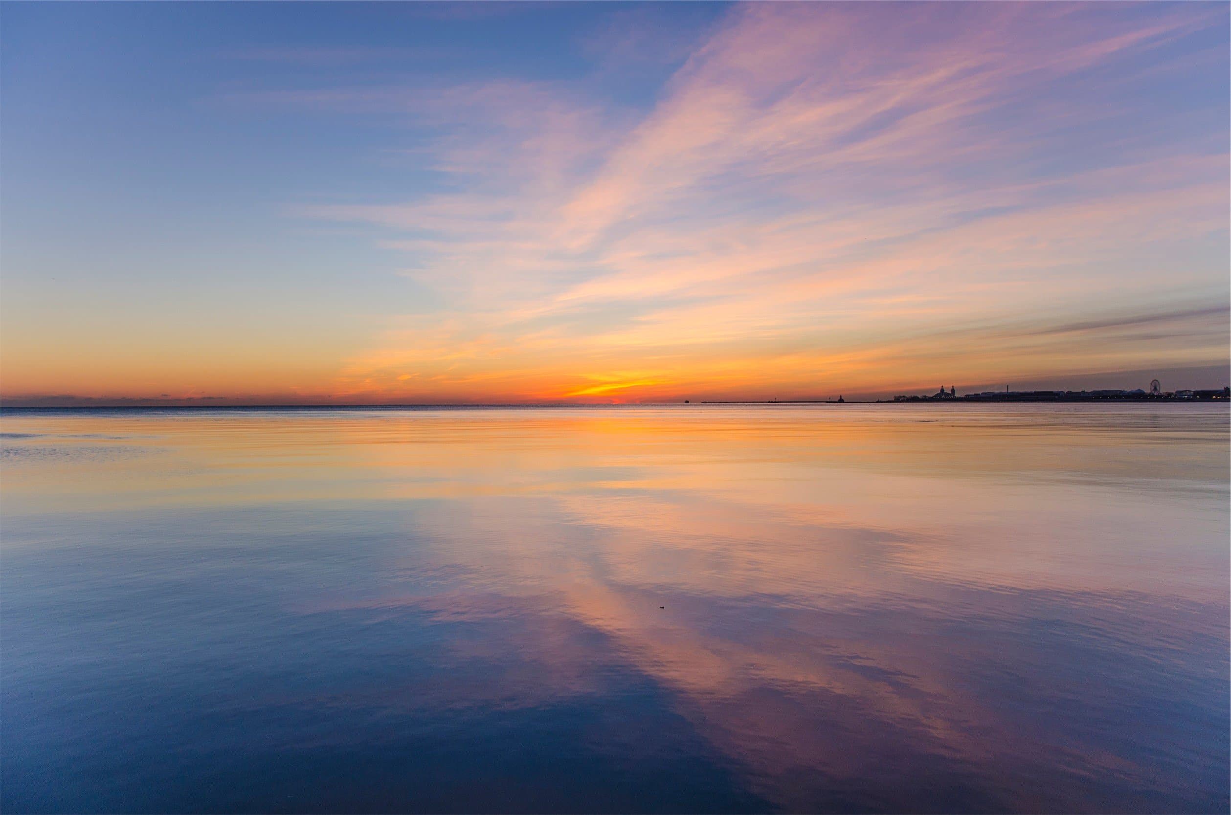 Sunset sky water