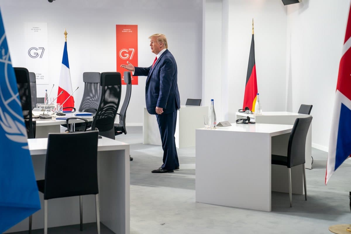 Trump after the G7 working session