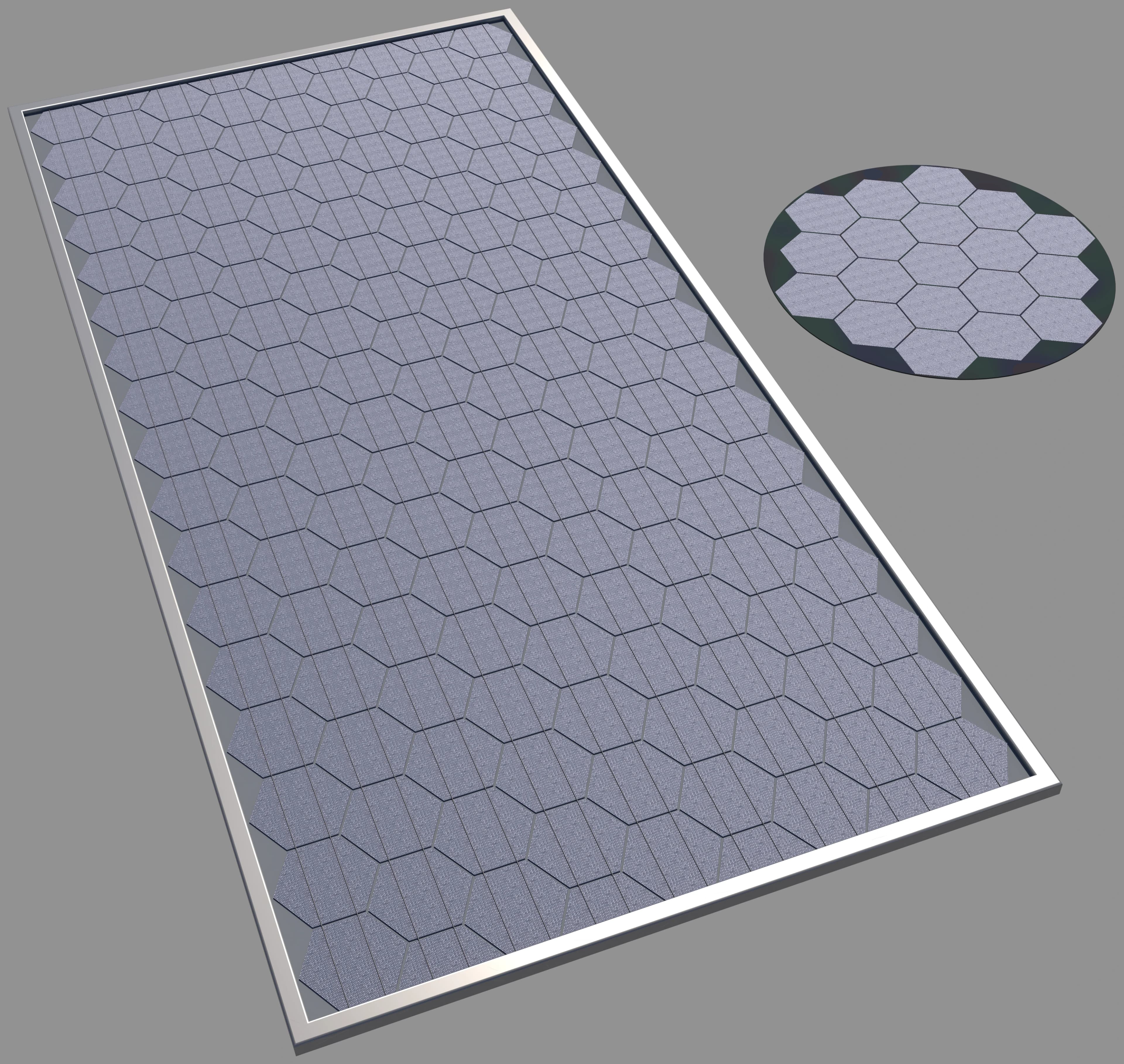 Hexagon solar cells