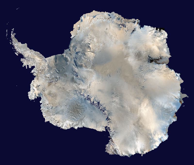Antarctica satellite globe
