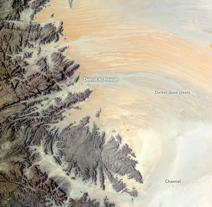 Yemen Dunes from ISS