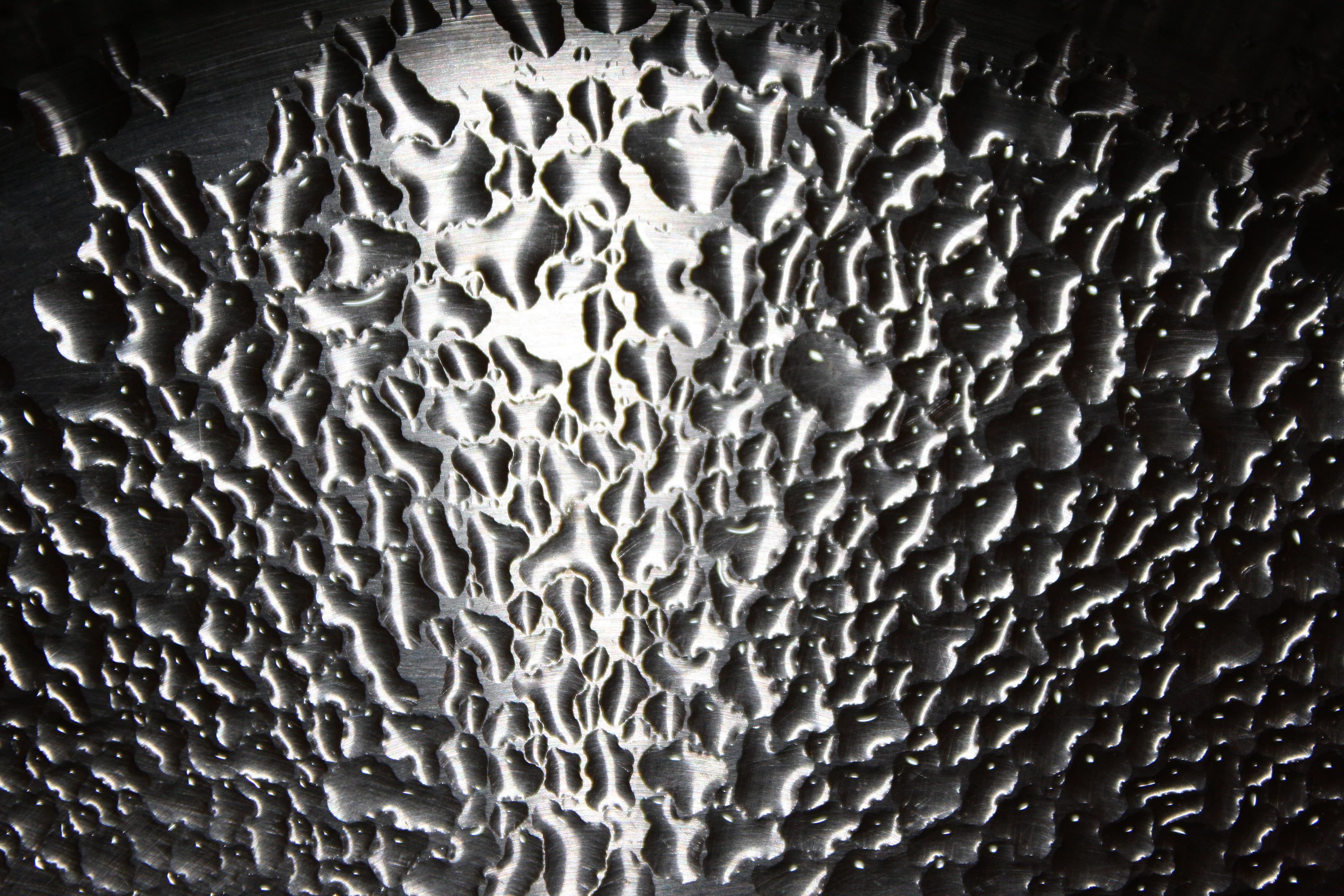 Water drops on metal