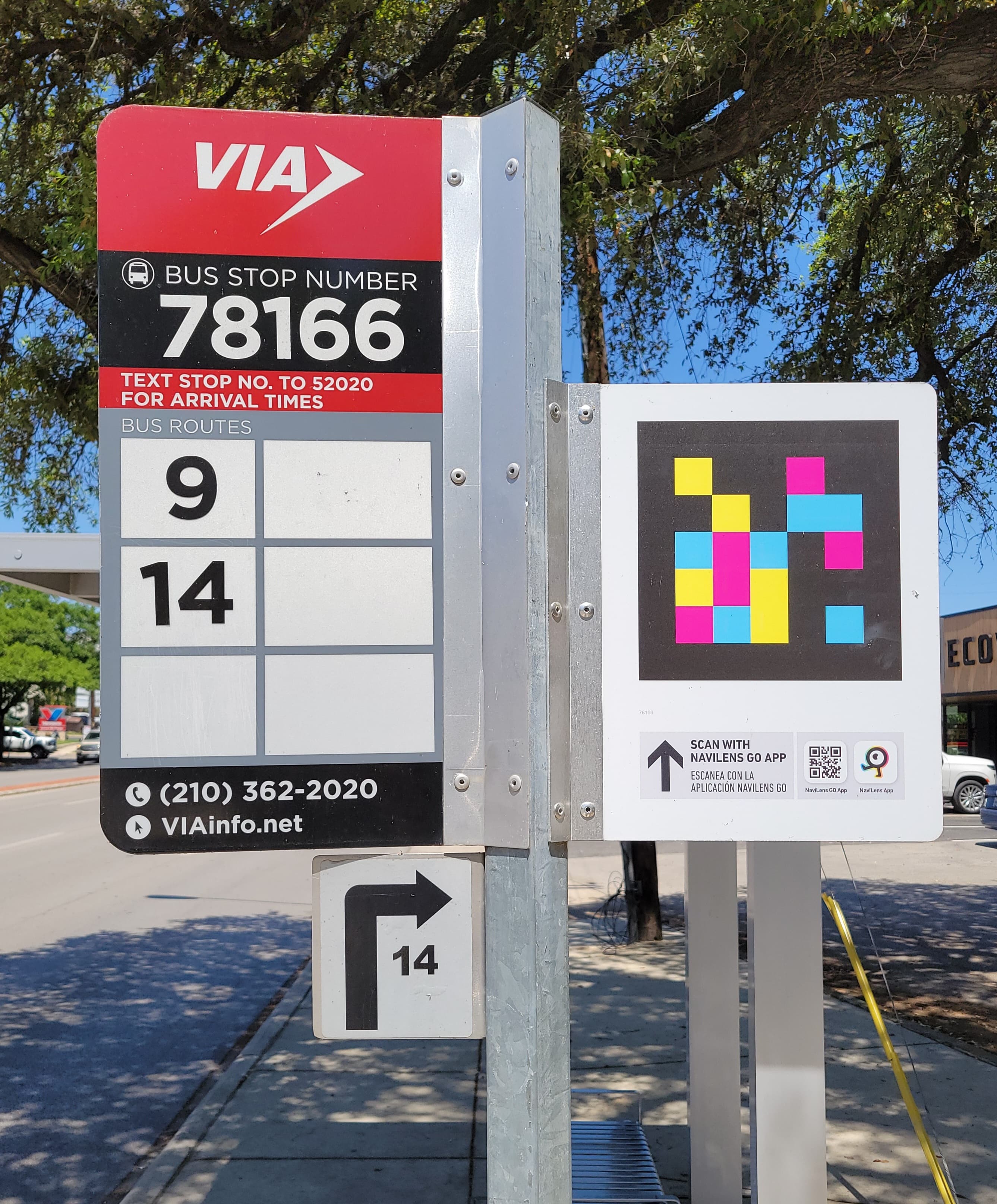VIA Metro bus stop 78166