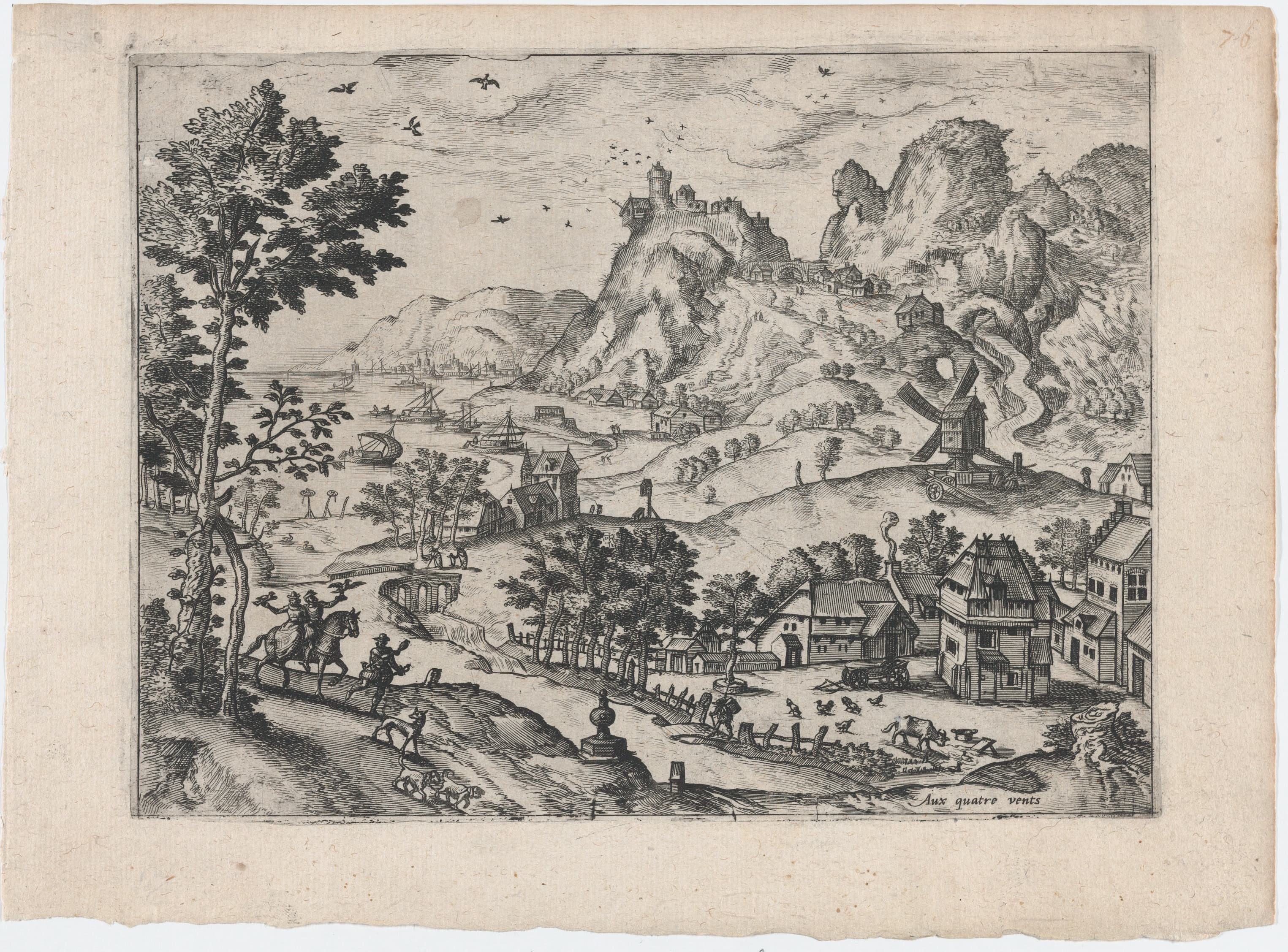 Mountain Landscape with Falconers MET DP875196