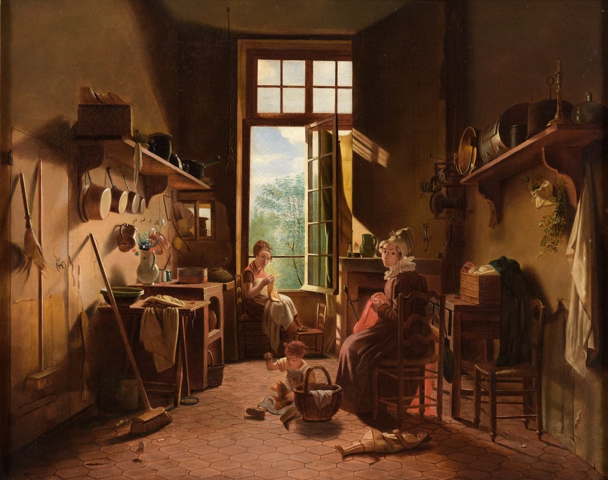 Kitchen interior French 19c