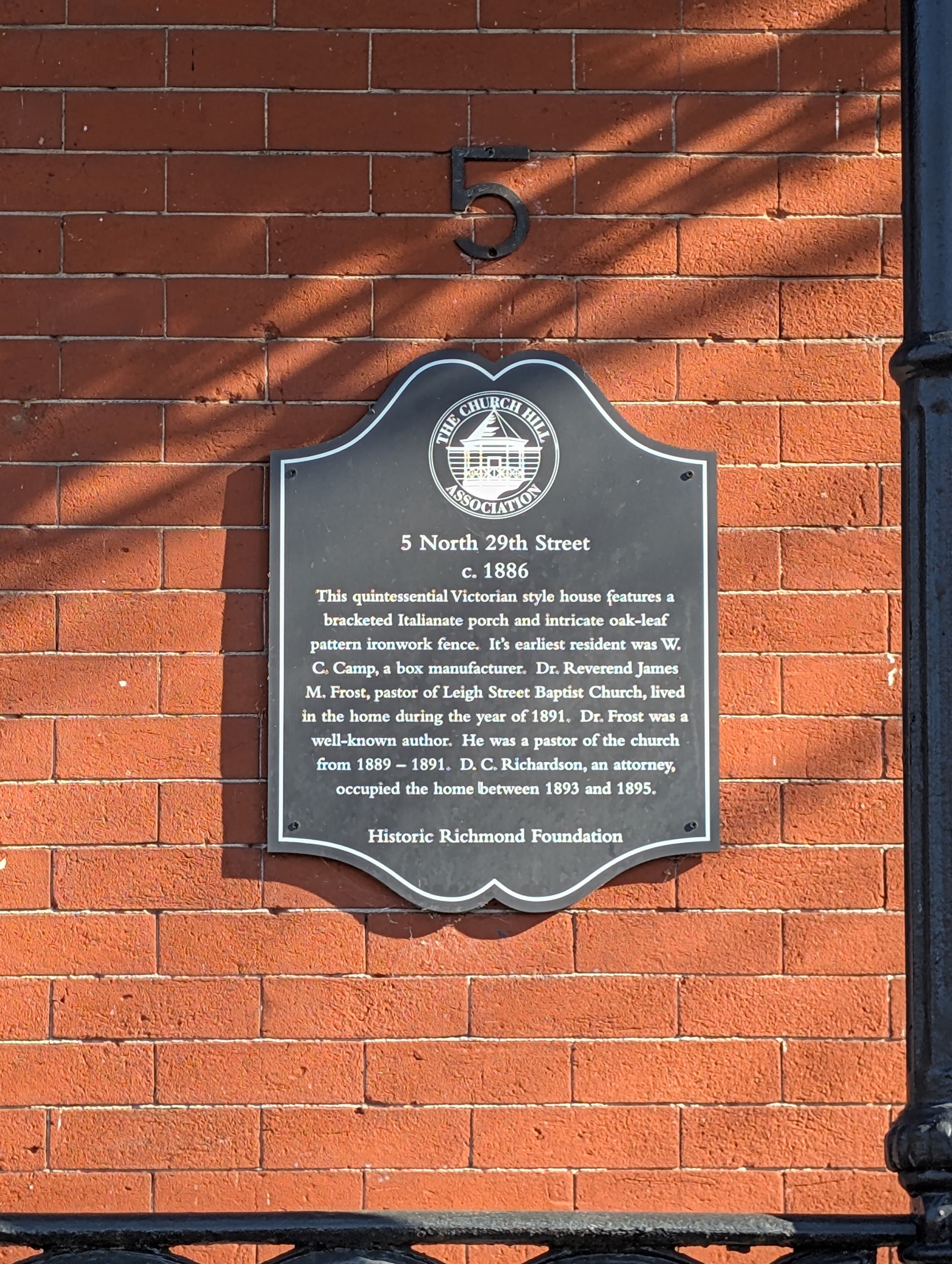 HRF plaque 5 N 29th