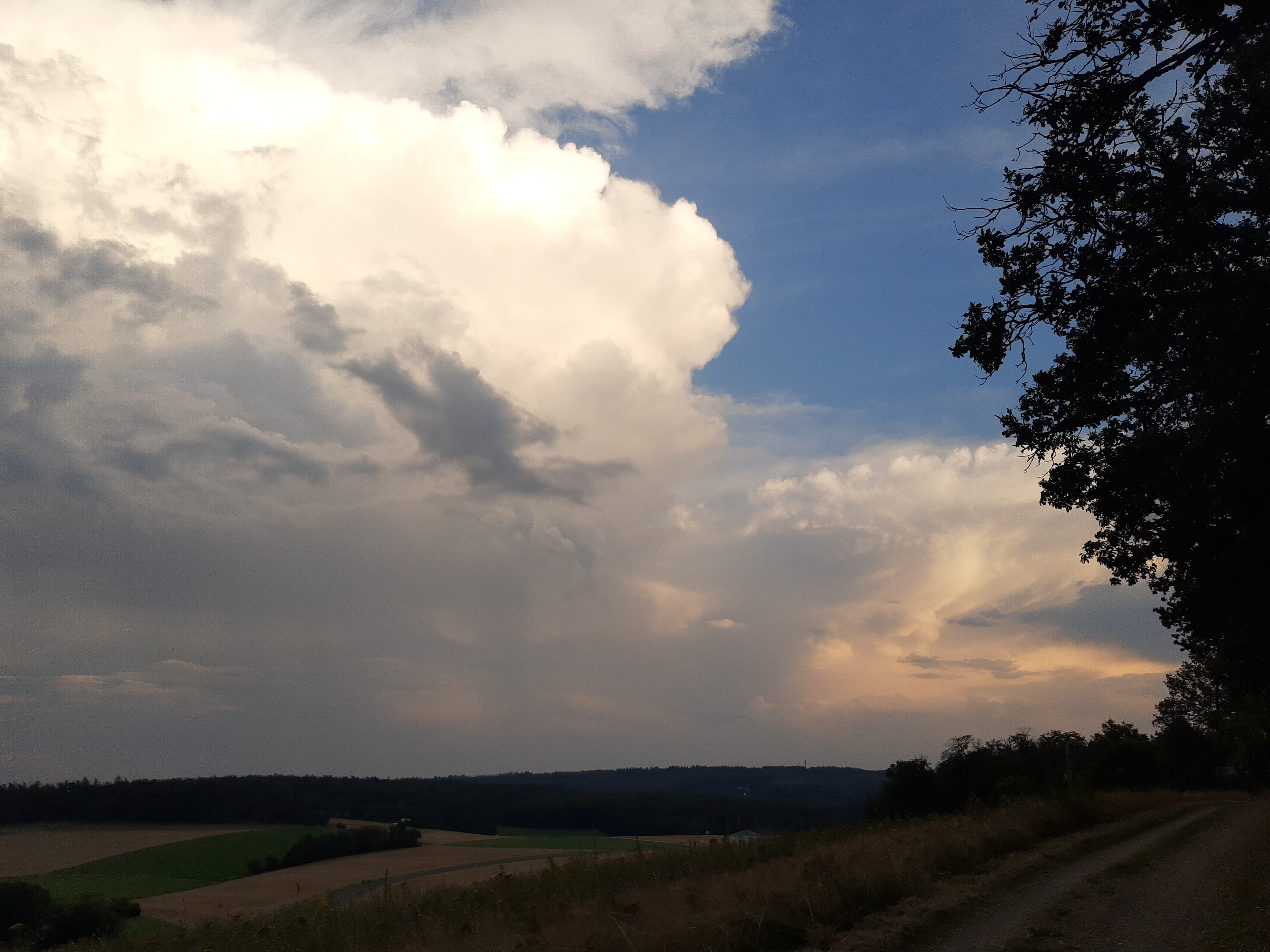 Storm clouds over fields, Eschenhahn