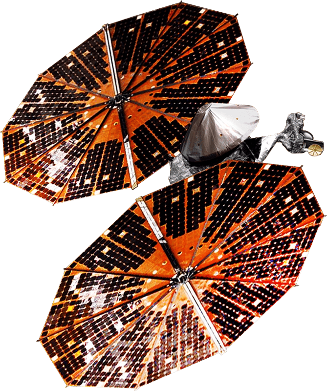 Lucy spacecraft model
