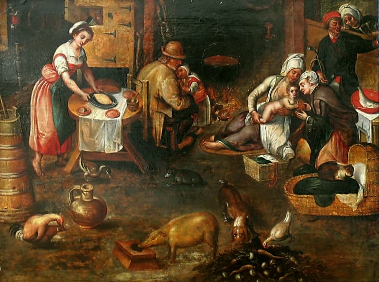 Aertsen Interior of a peasant dwelling