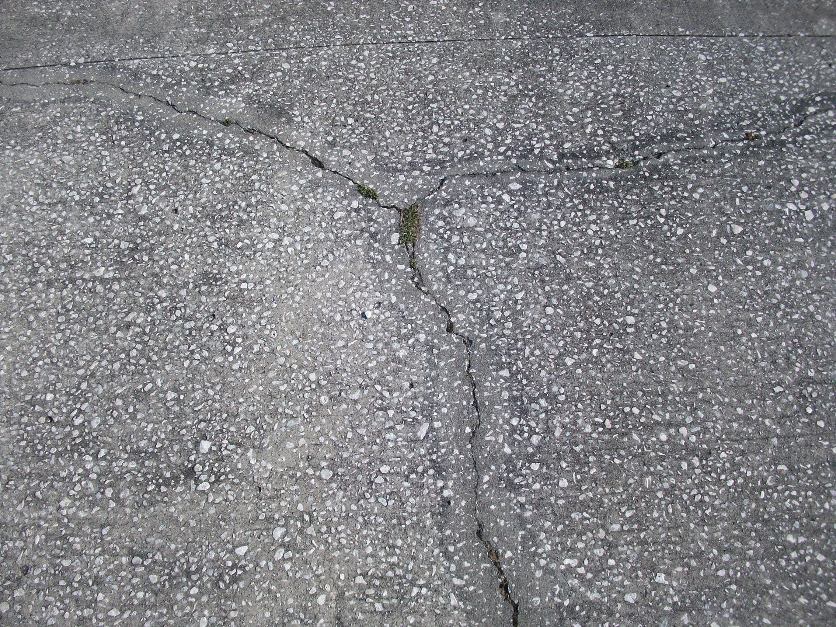 Concrete cracked