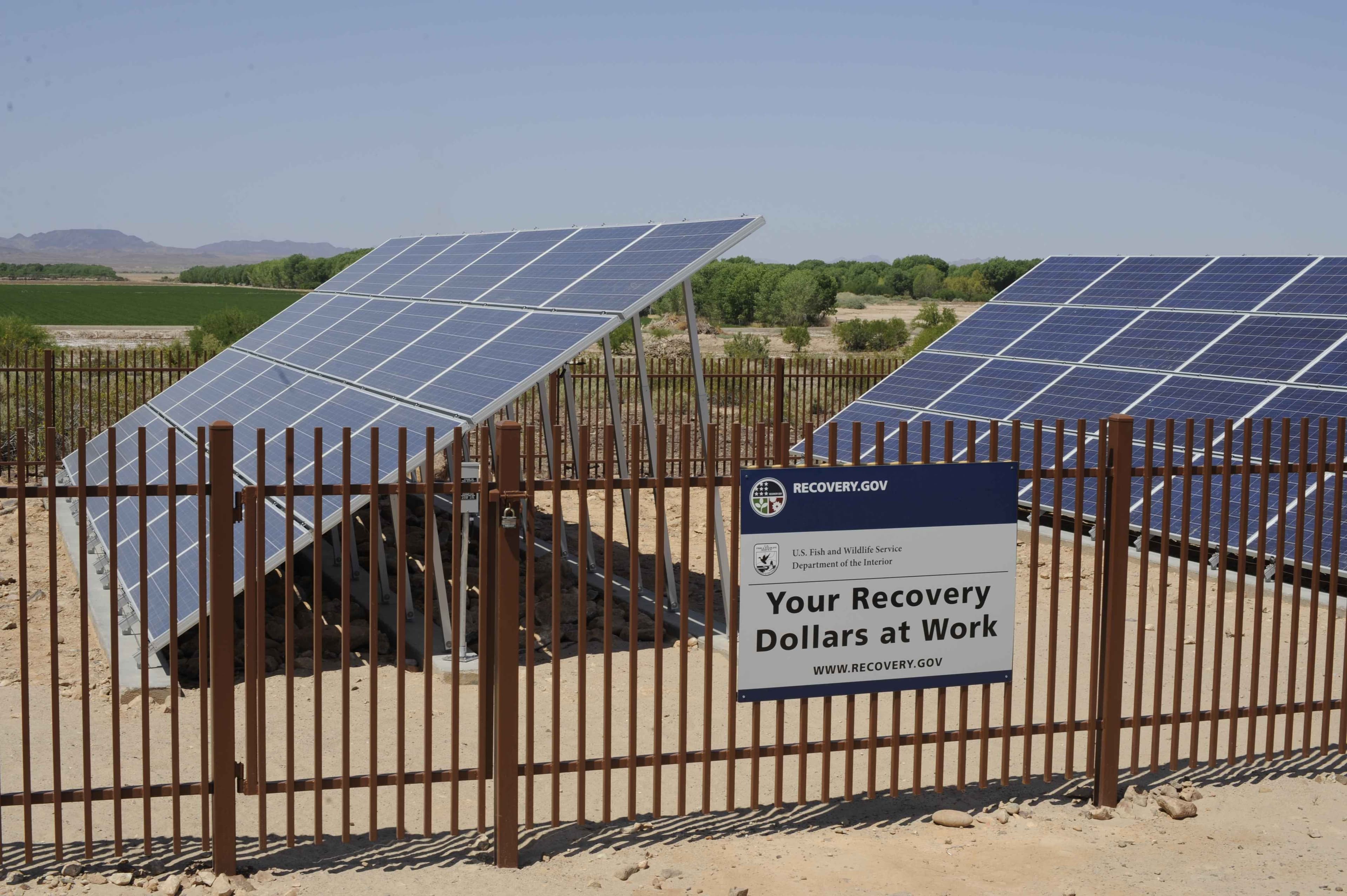 Solar panels installed