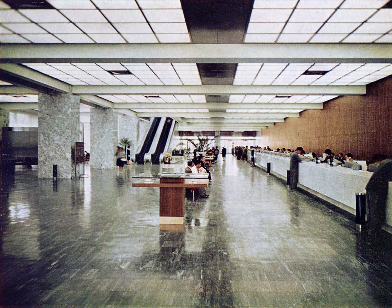 Tokai Bank head office interior 1961