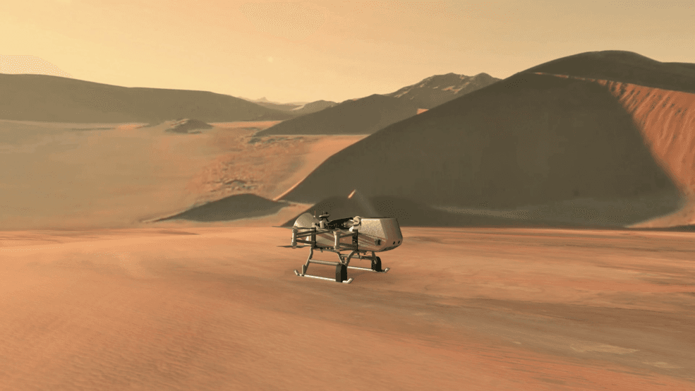 Dragonfly spacecraft landing