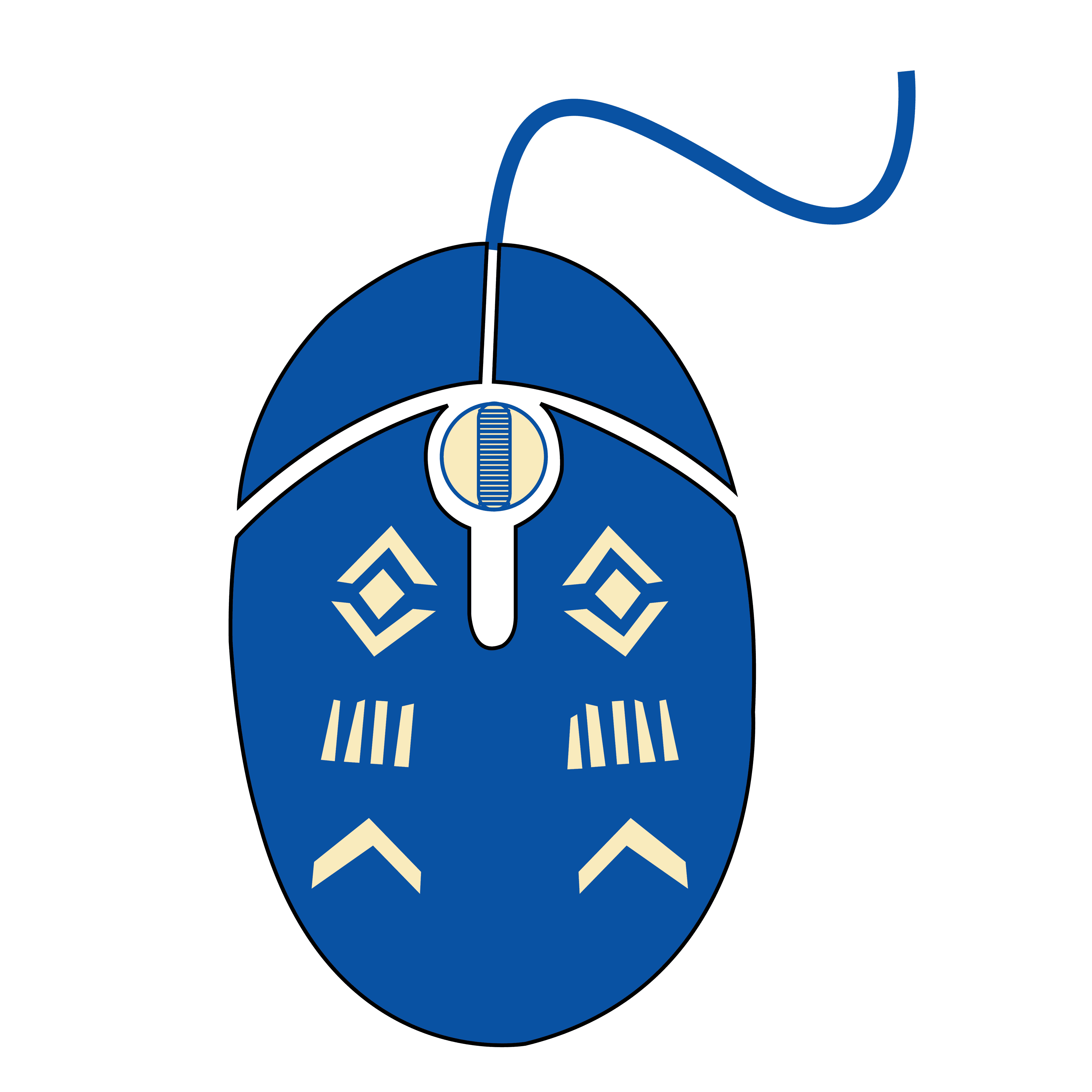 Computer mouse with Kenyan pattern illustration