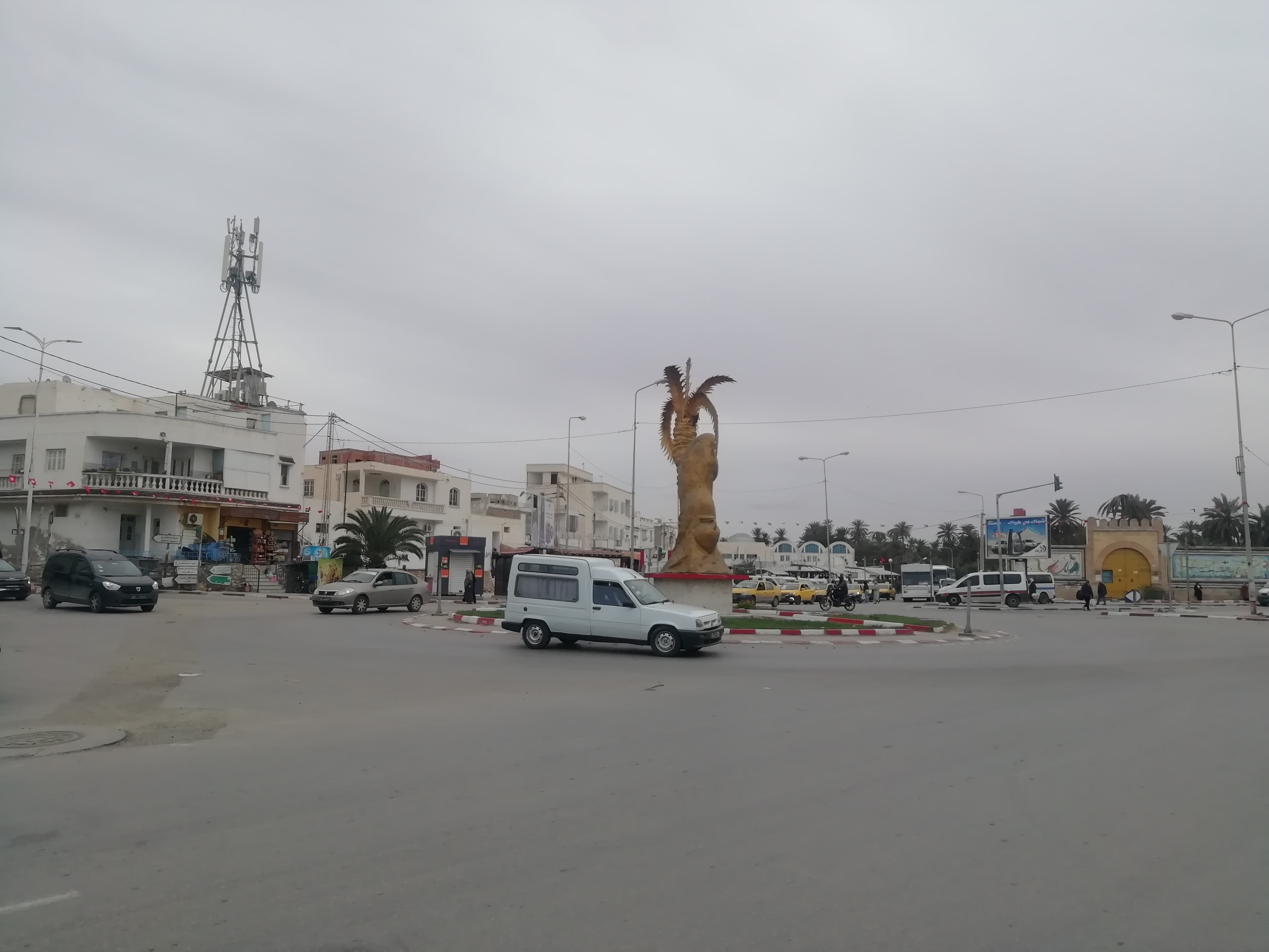 Roundabout Palm Tree Gabés 04