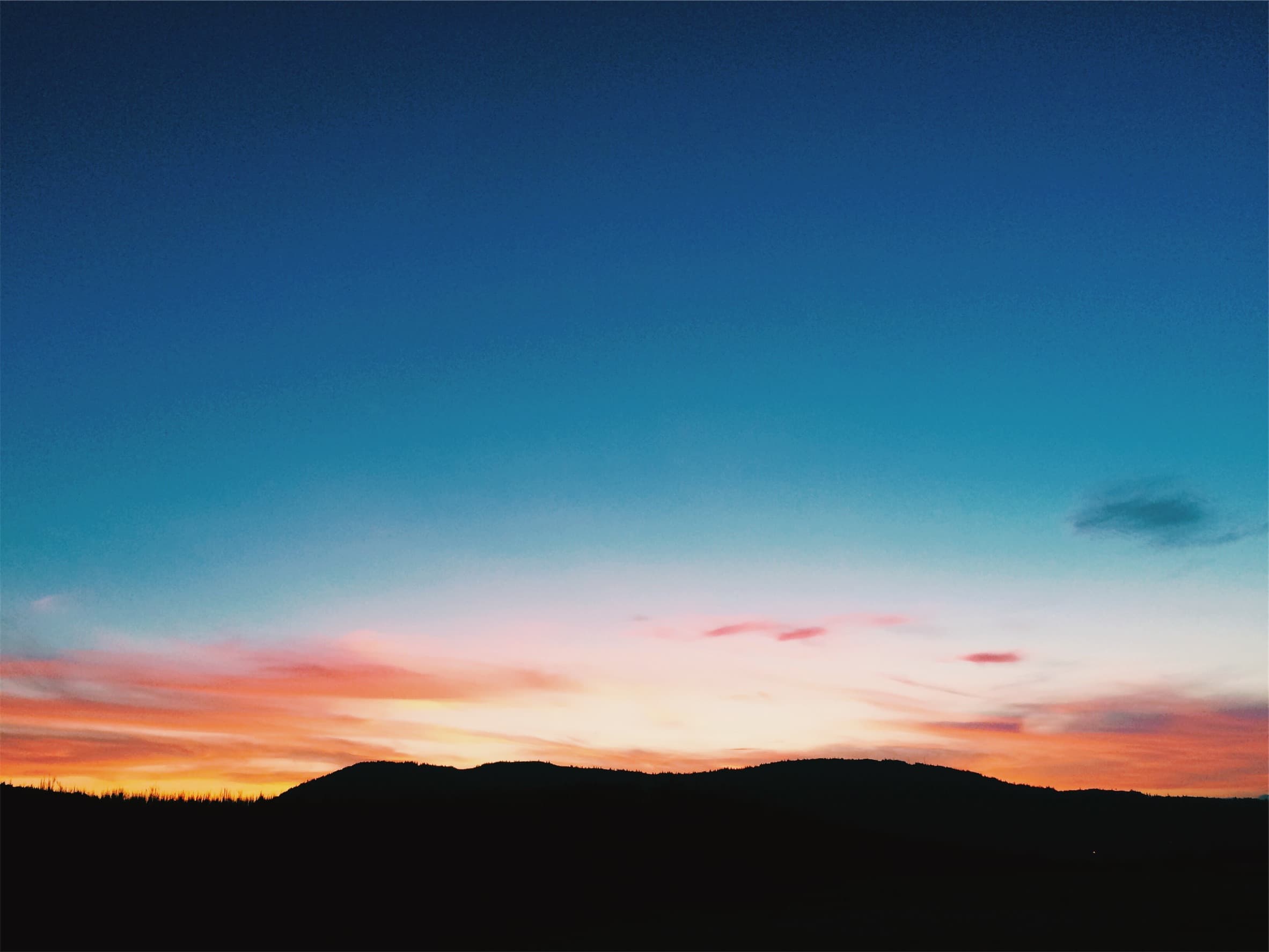 Sunset sky silhouette