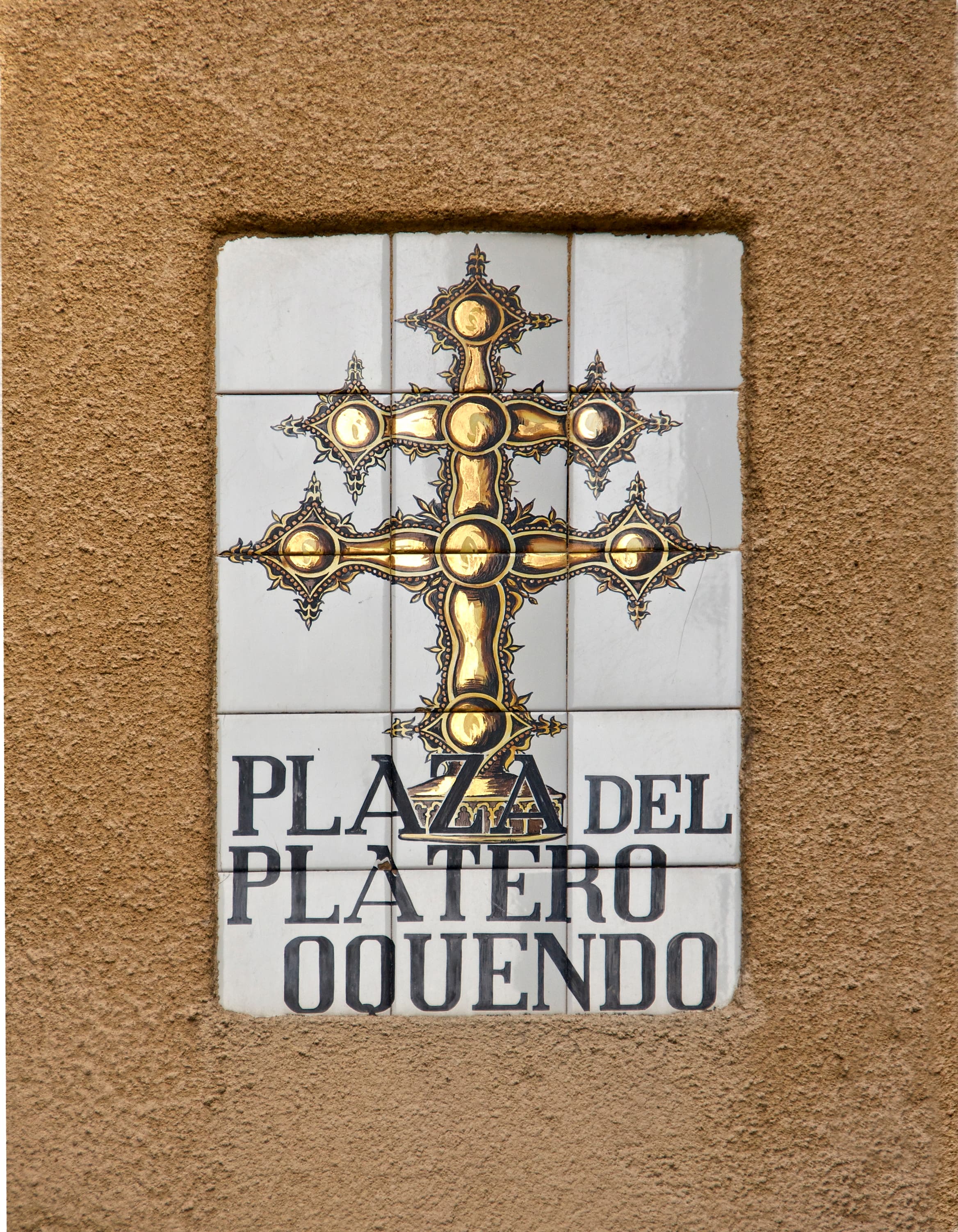 Plaza del Platero Oquendo sign Segovia