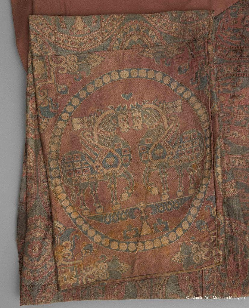 Sasanian textile with heart symbol