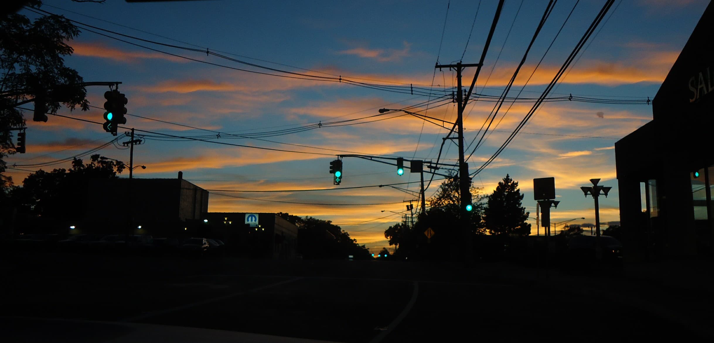 Summit NJ sunset sky in August
