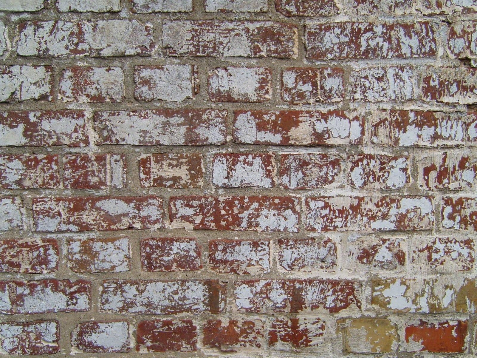 Painted red brick wall