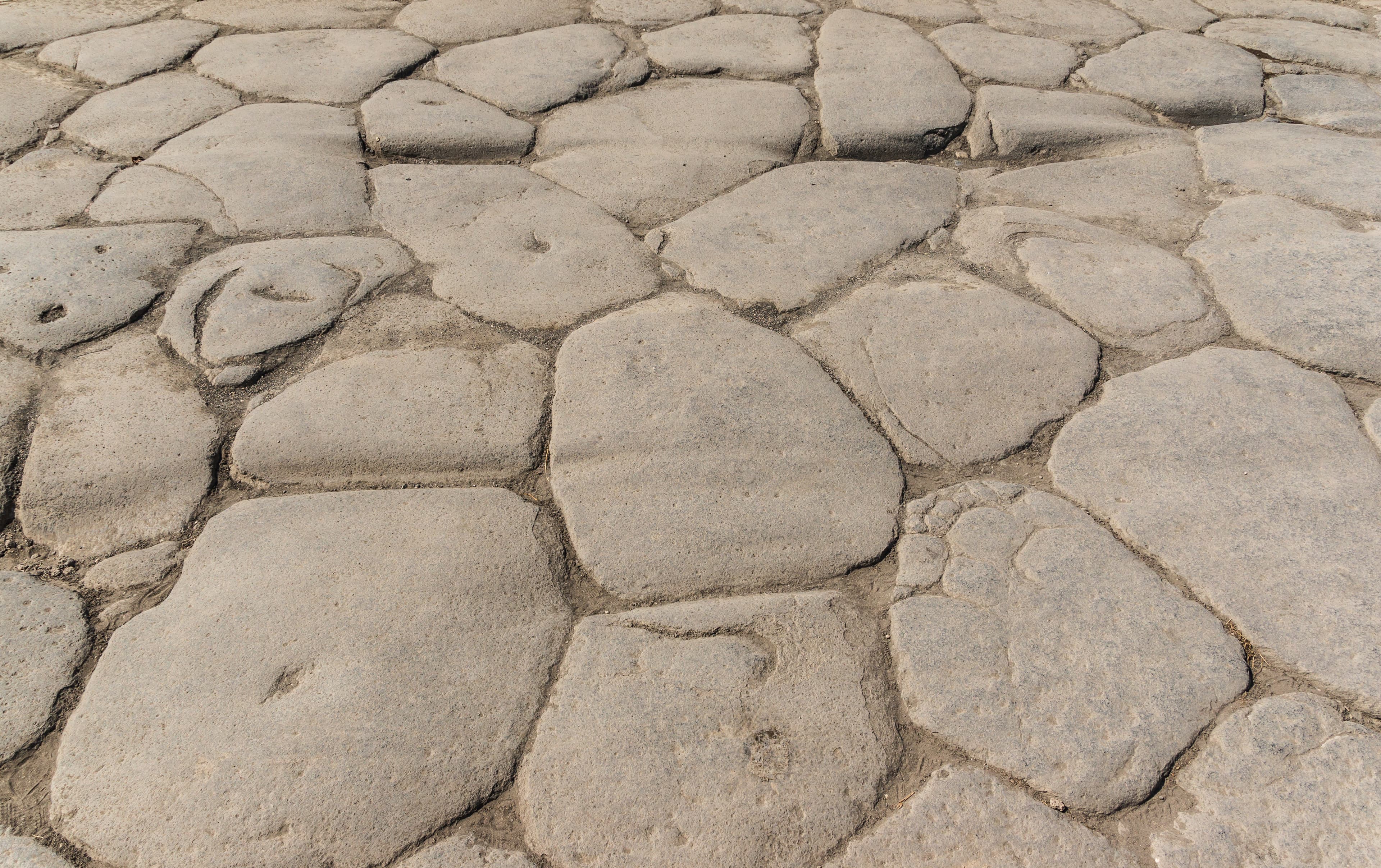 Cobblestones street Pompeii