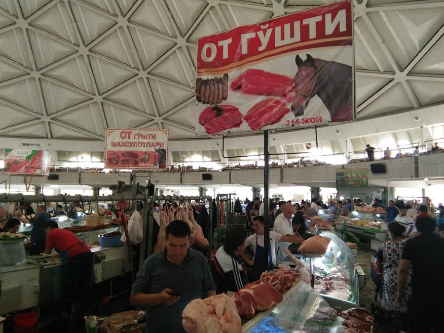 'Horse Meat' sold in Chorsu Bazaar.