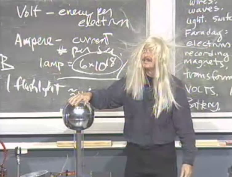 Muller Van de Graaff generator demonstration