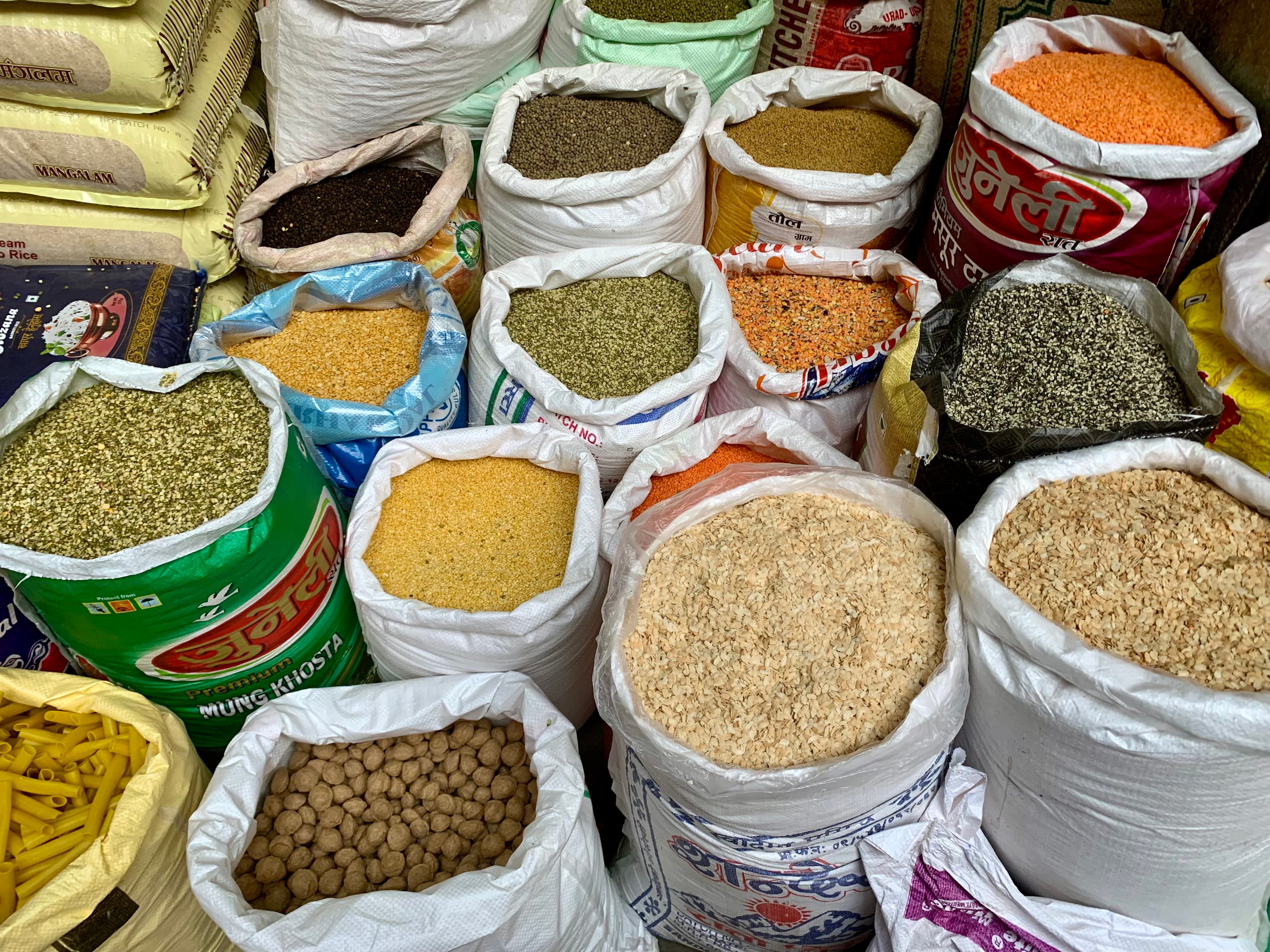 Lentil vendor in Kathmandu