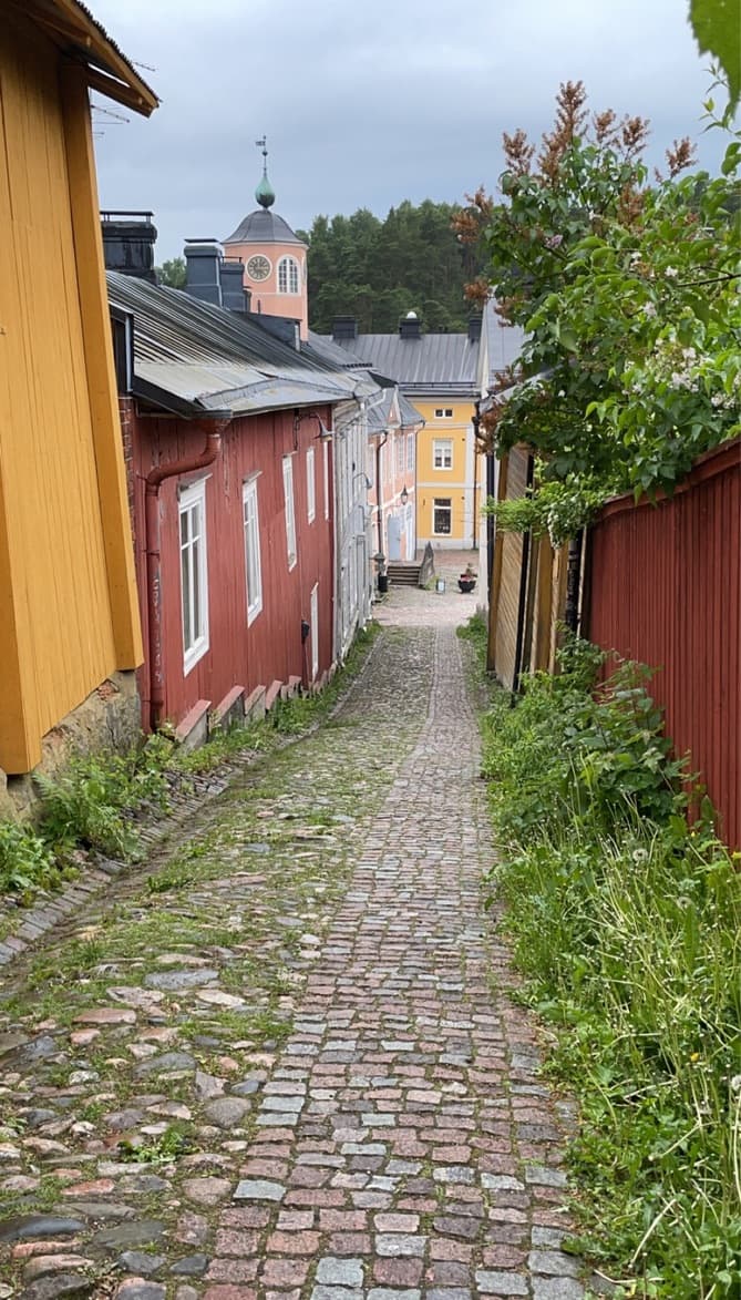 Porvoo alley in the summer