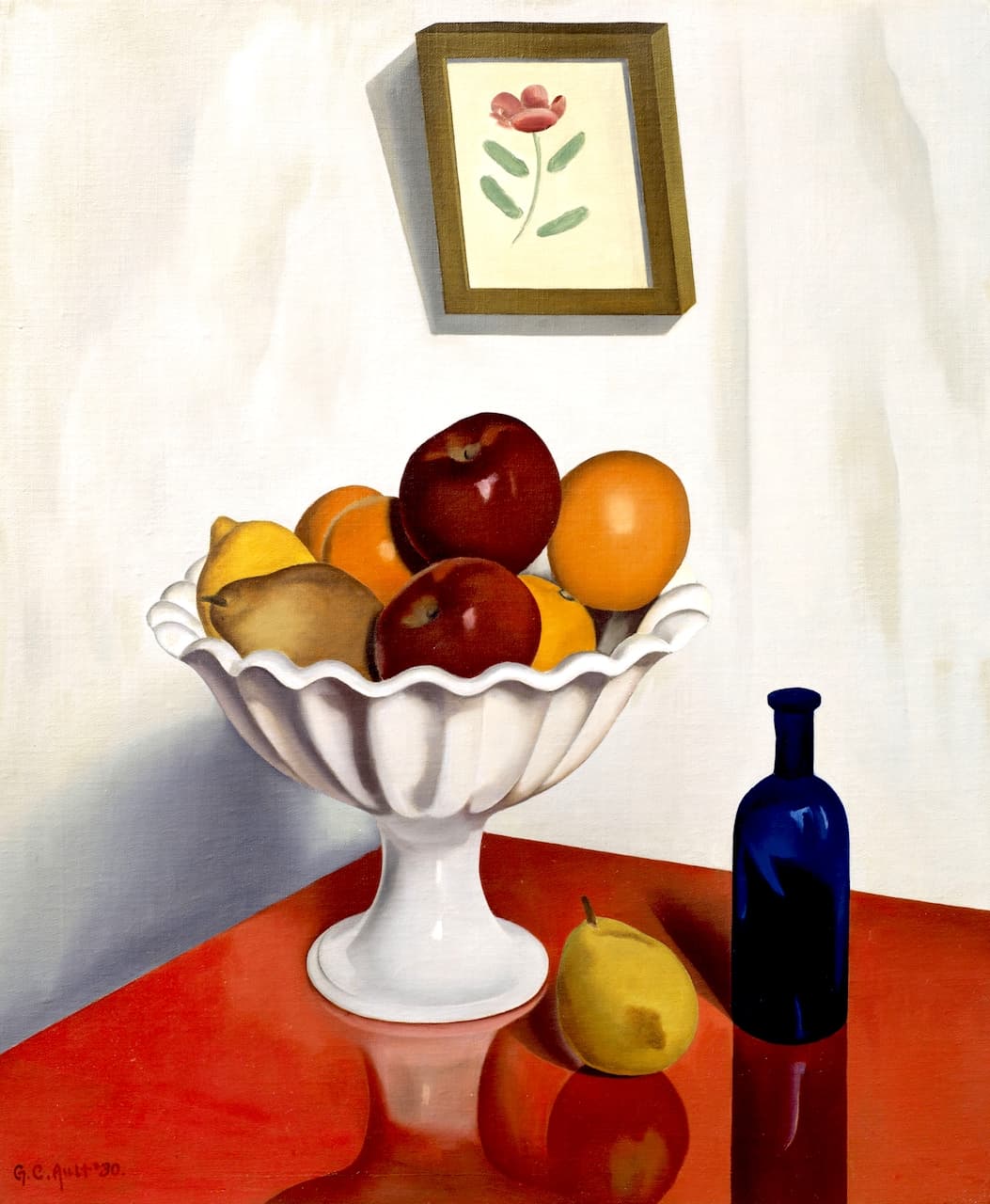 Fruit Bowl on Red Oilcloth