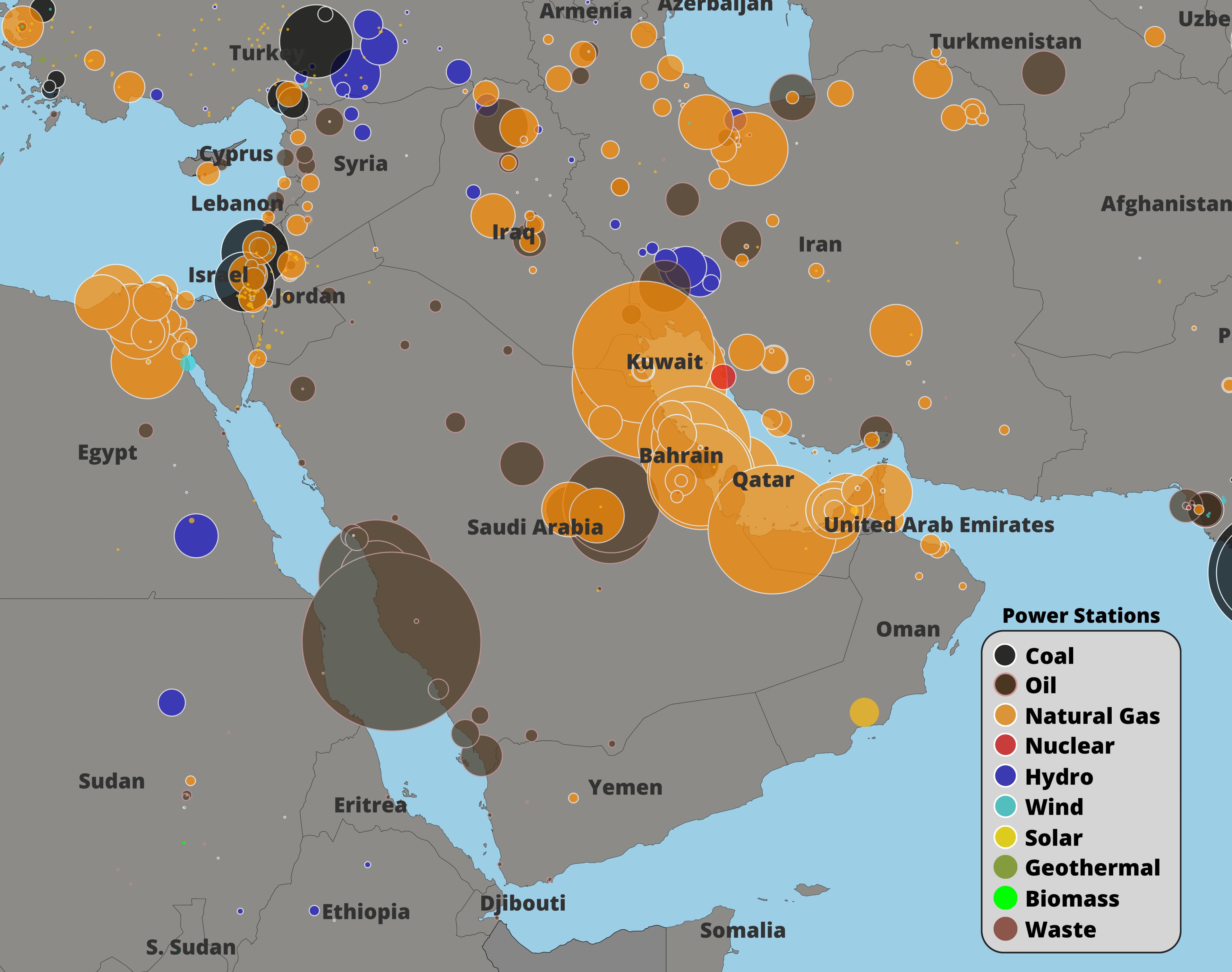 Middle East power plants