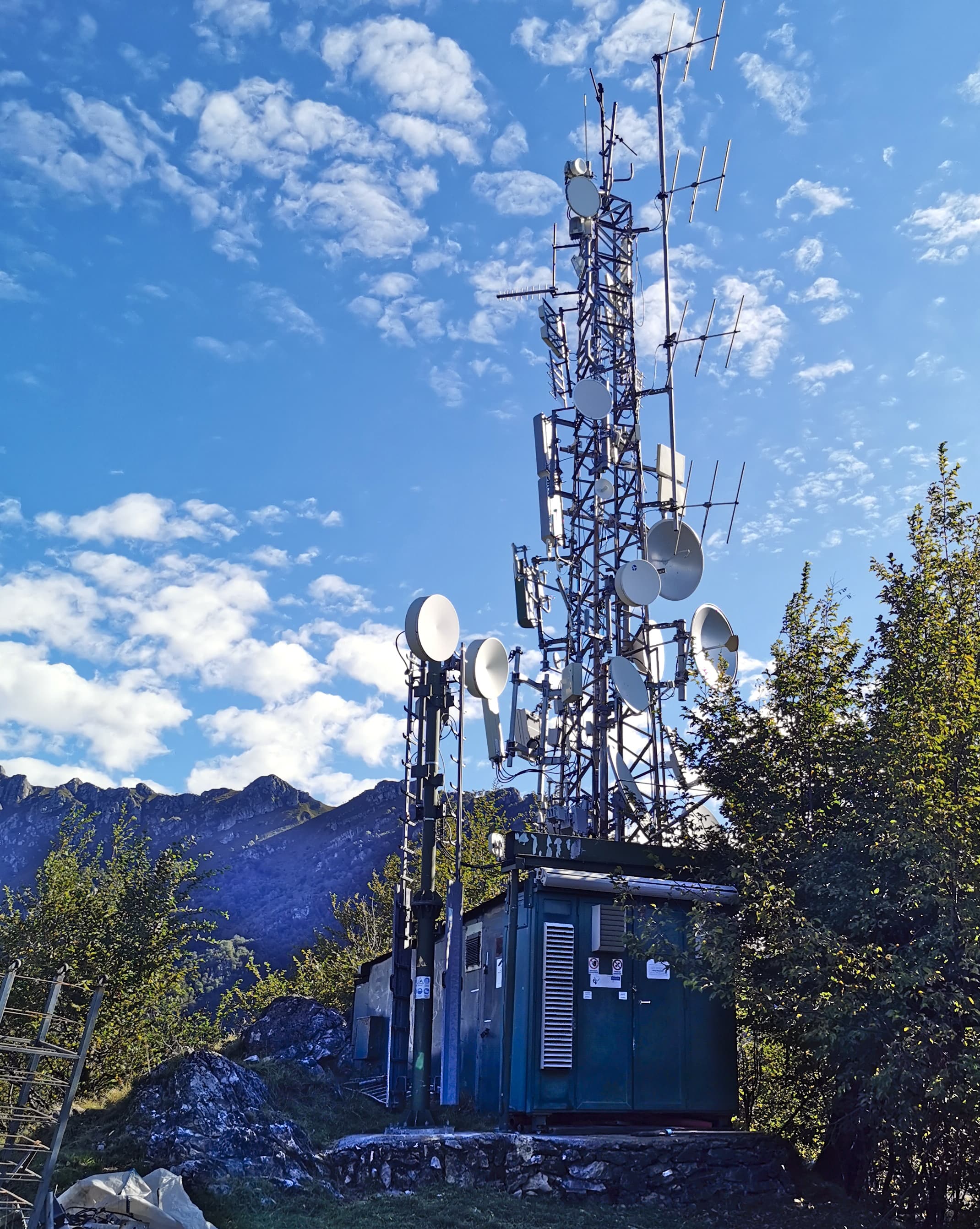 Antenna tower on Monte Melma